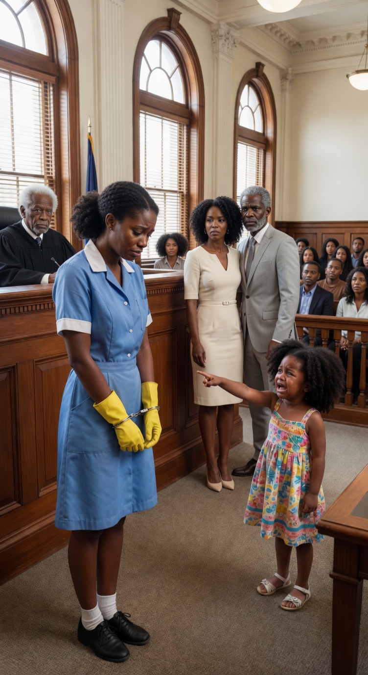 “Let my nanny go, she didn’t k!ll my dad!” The millionaire’s daughter burst into the courtroom during the trial and pointed at her stepmother.