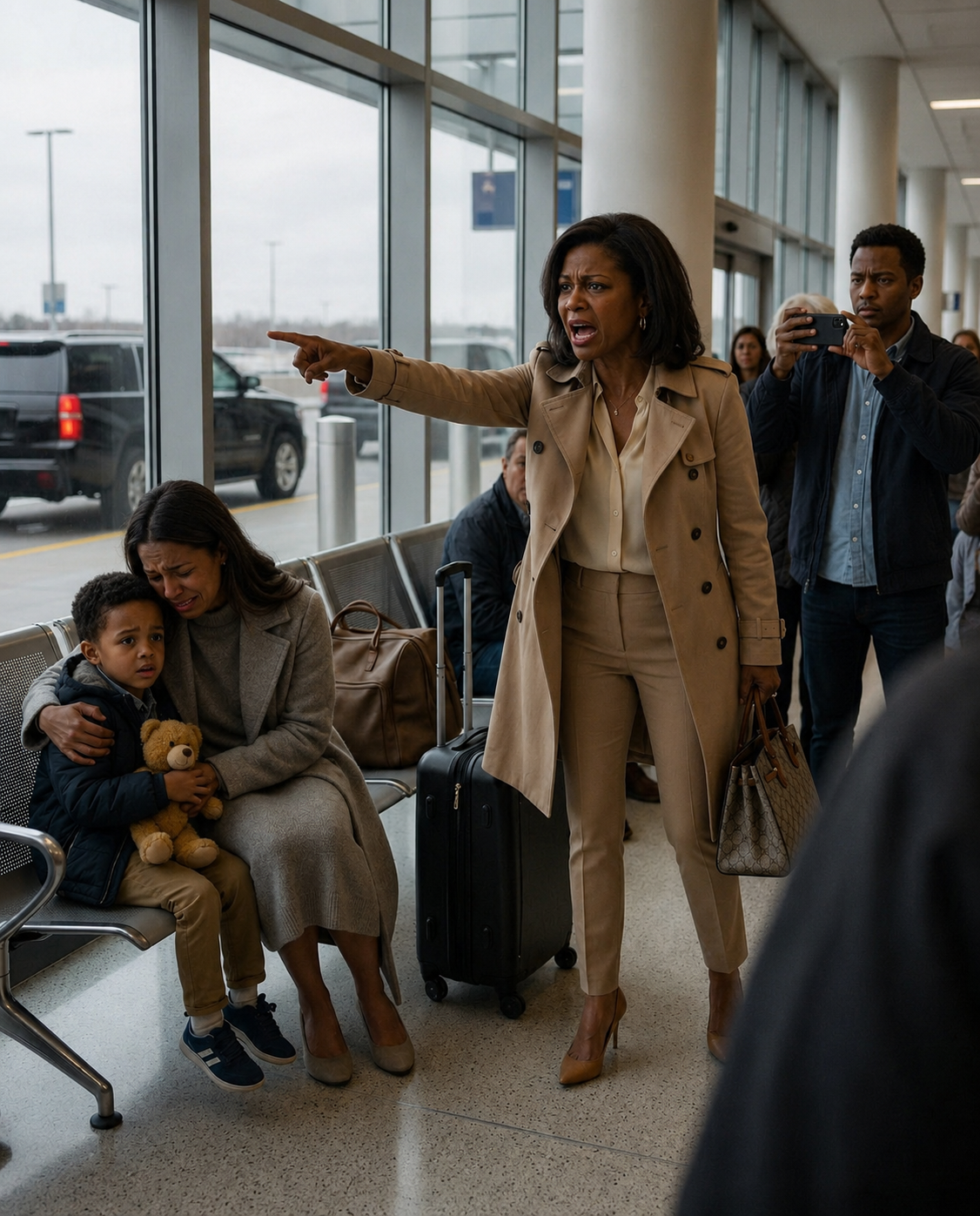 At the airport, I found my daughter-in-law on a bench with my grandson and their luggage. She said, “She told me I don’t fit your family.” I smiled and said, “Get in the car.” It was time she found out who the real power was…