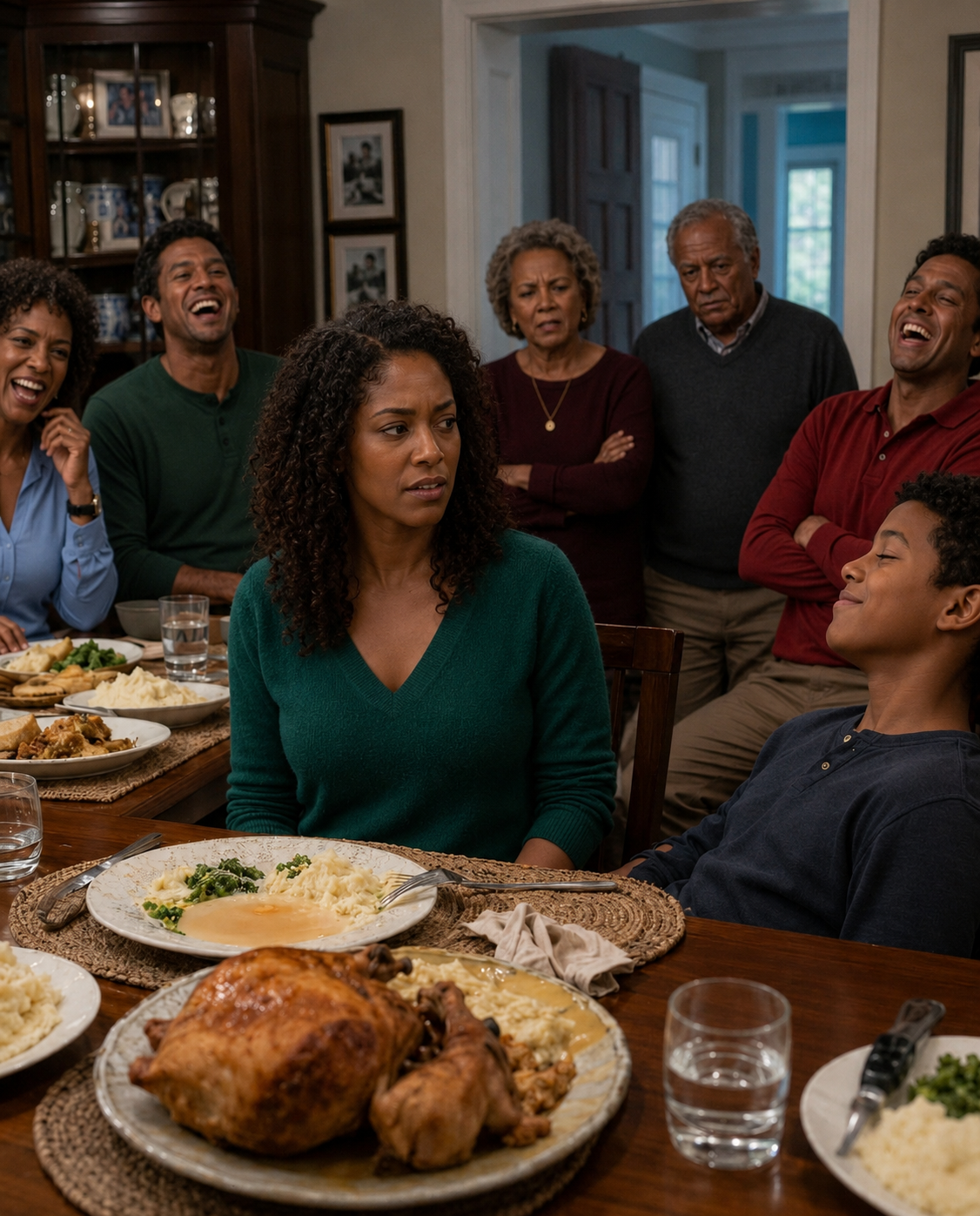 My sister’s son spit into my plate at dinner and said, “Dad says you deserve it.” Everyone laughed. I quietly got up and left. That night,