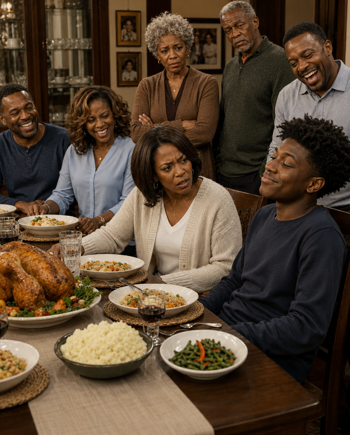 My sister’s son spit into my plate at dinner and said, “Dad says you deserve it.” Everyone laughed. I quietly got up and left. That night,