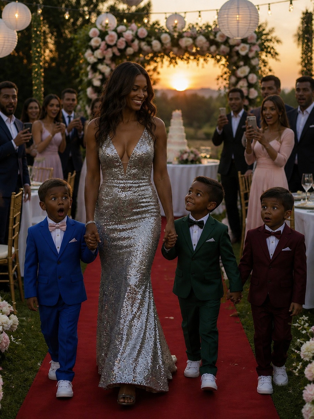 I took my 4-year-old triplets to my millionaire ex-husband's wedding and his family's reaction was chilling.