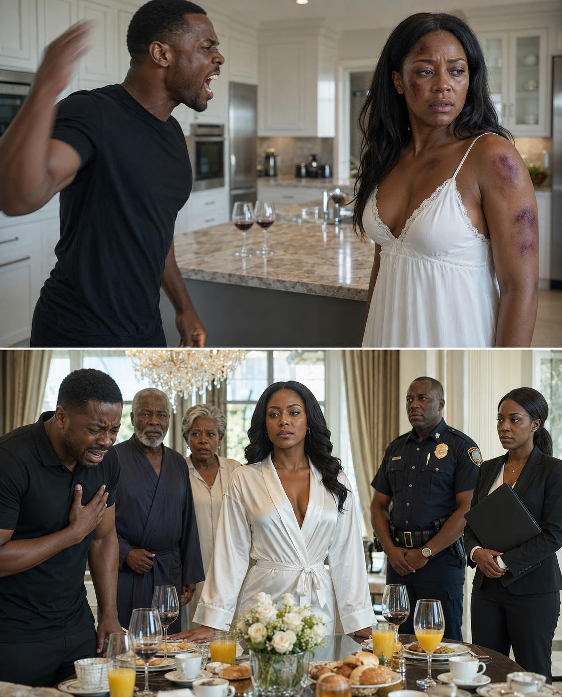 My husband repeatedly sl@pped me in the face over a trivial matter. The next morning, he saw a lavish feast and said, “It’s good that you’ve finally come to your senses!” But he panicked and nearly fainted from shock after seeing the guests seated at the table…