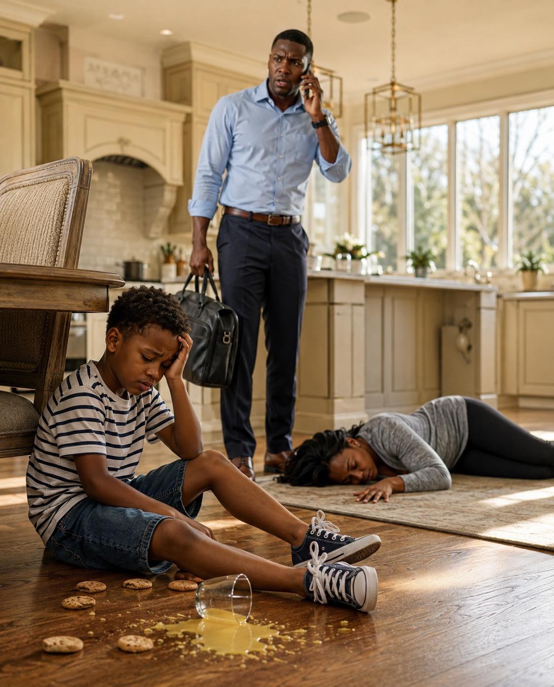 My husband said goodnight after p0is0ning my son and me with a plate of chicken in green sauce, picked up his phone, and whispered, “It’s done… soon you’ll both be gone.” And I, lying on the floor, didn’t even dare to breathe