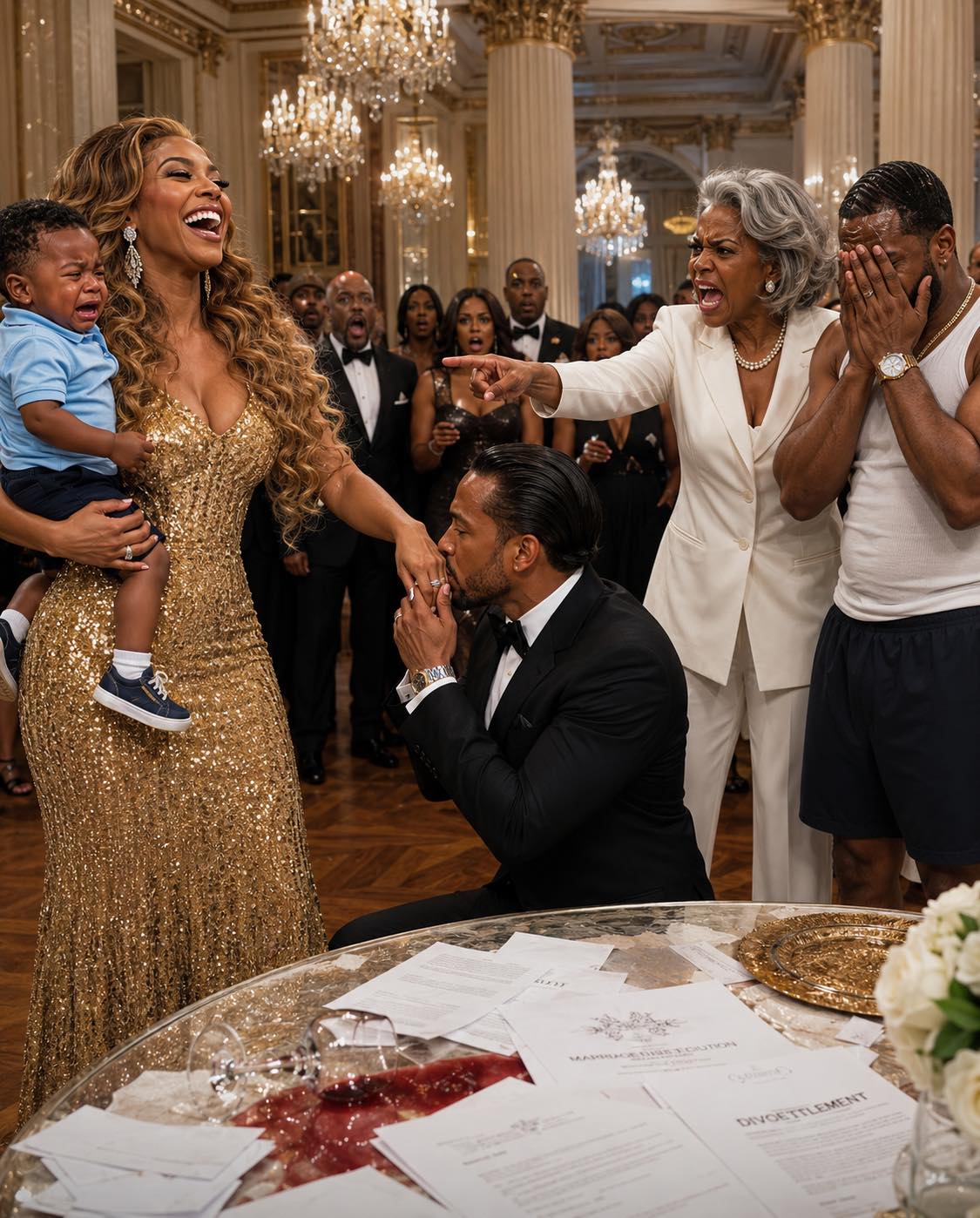 My husband called me: “Come home early tonight. My mom is hosting a family dinner.” When I walked in, every relative was already in the living room… but no one was smiling