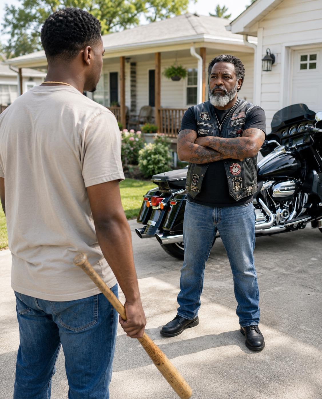 I brought a baseball bat to confront the biker who’d been harassing my daughter. I left his driveway twenty minutes later crying so hard I couldn’t drive. - Daily Stories