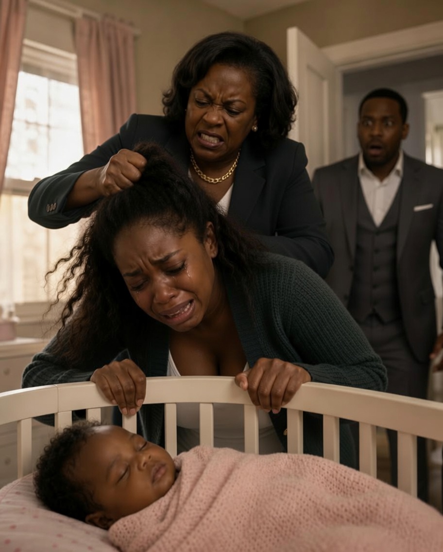 At 2 a.m., stuck at the office, I checked the hidden baby monitor I’d set up to see why our newborn kept crying—and my blood ran cold. On the screen, my mother stormed into the nursery, hissed, “You live off my son and still complain?”