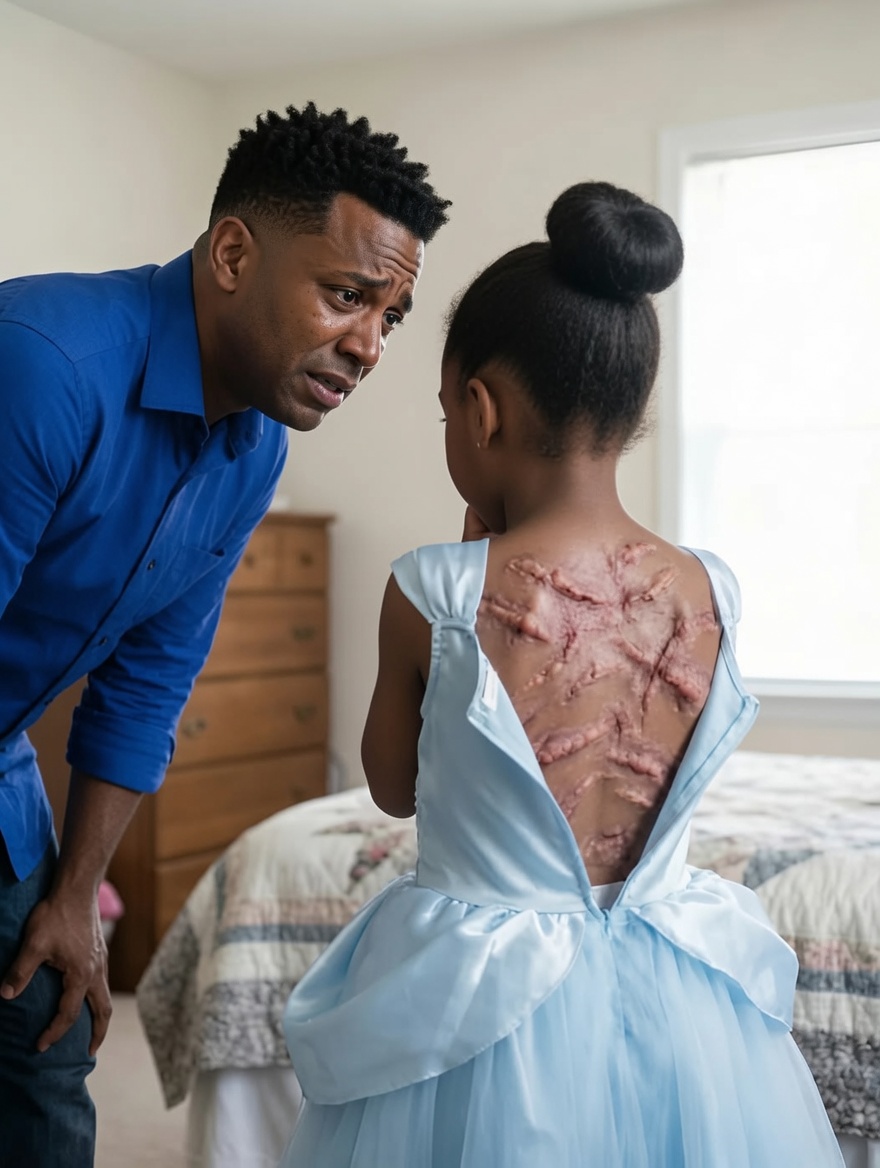 part 2 My 8-year-old daughter sent me a text saying, “DAD, COME TO MY ROOM. JUST YOU.”—then she turned around and showed me the handprints covering her back