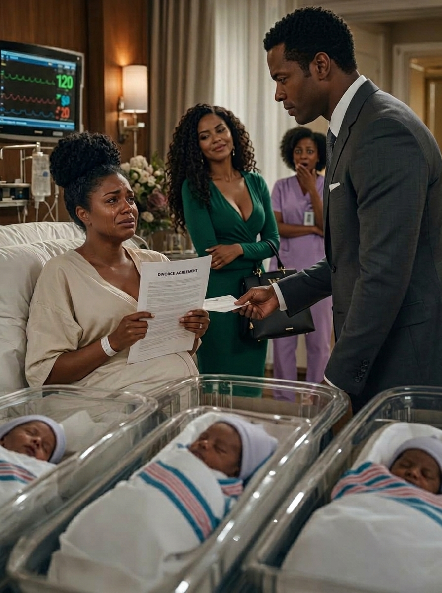 PART 2 After I gave birth to our triplets, my hubby walked into my hospital room w!th h!s s!de ch!ck... He thought I'd cry. He had no idea what was coming next.