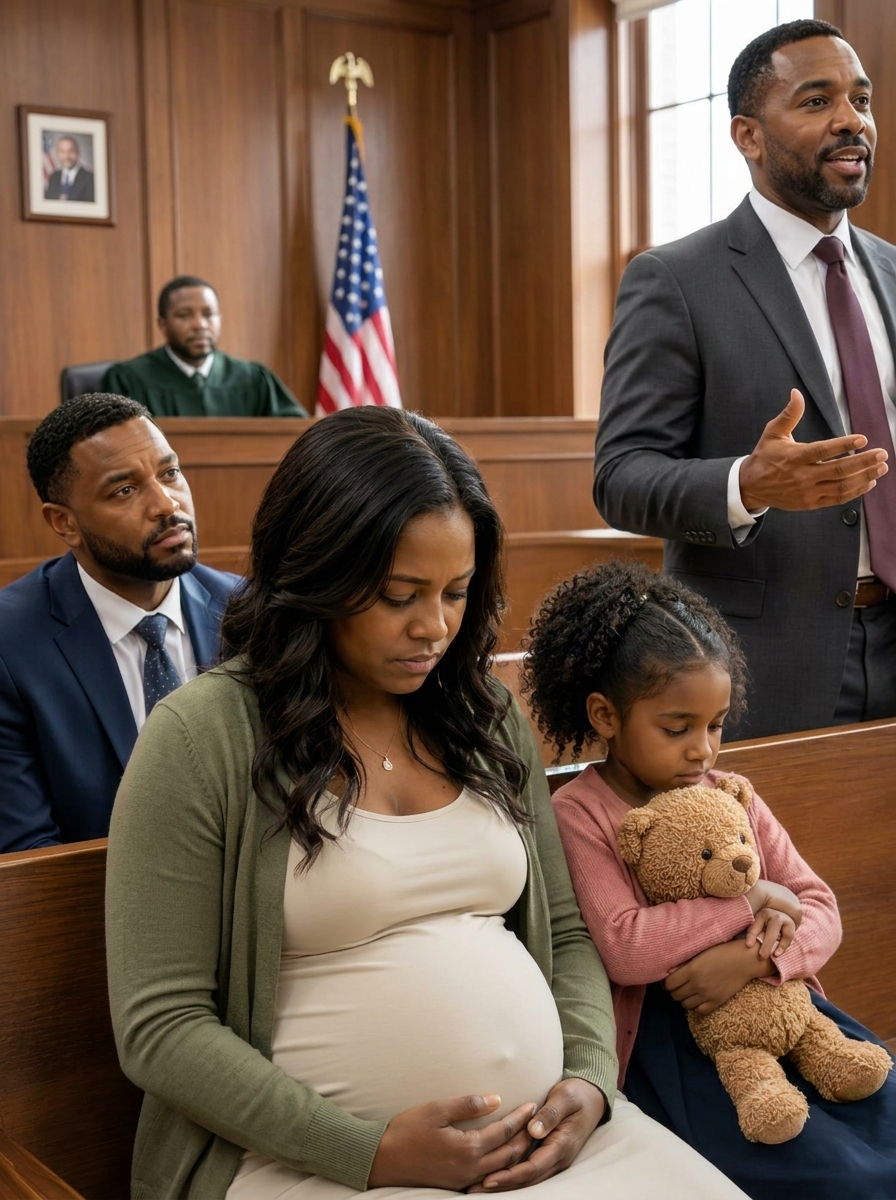 A pregnant wife asked the judge for a divorce and gave her husband everything while his mistress laughed—but the courtroom fell silent when the judge brought in a little girl who exposed what her father and the “mean lady” had done.