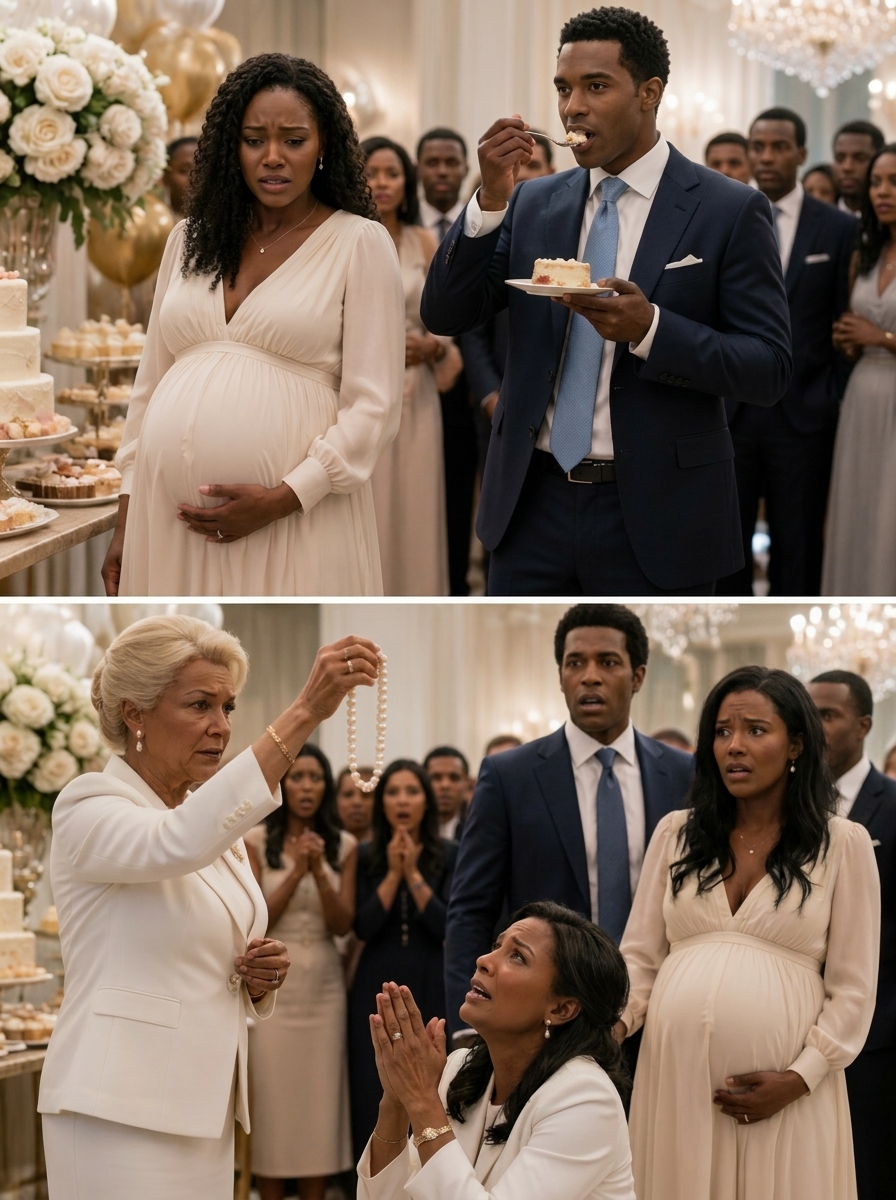 During my baby shower, my mother gently tilted my chin and saw my split lip. "Who touched you?" she whispered. My husband scoffed, eating a piece of cake. "She was being hysterical about the baby. I quieted her down."