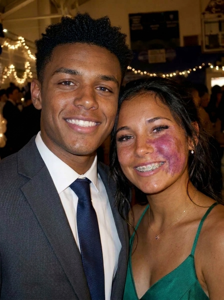 Only one boy asked me to prom because no one else wanted to go with me because of the birthmark on my face — everyone laughed until police officers walked into the gym.