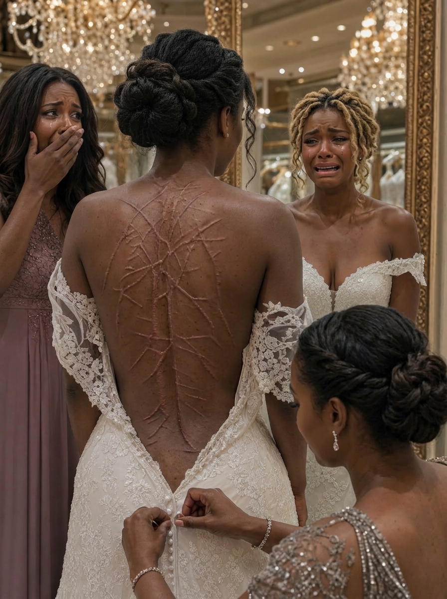 part 2 At the bridal boutique, my little sister stepped out to show me her wedding dress008
