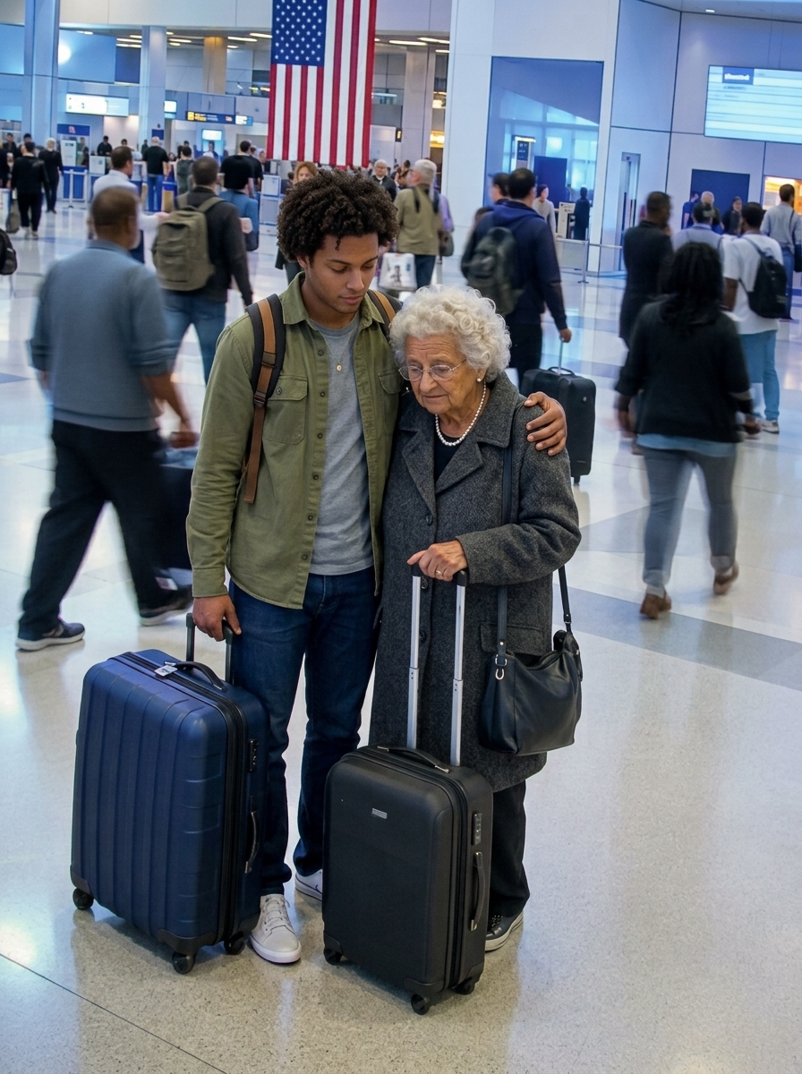 My grandma spent $30,000 to join our family’s Europe trip. But at the airport, my dad said, ‘I forgot your ticket—just go home.’ The way everyone avoided her eyes told me it wasn’t an accident. I stayed with her. Three weeks later, my parents came back—and the whole family froze, like they were holding their breath, when they saw me standing beside a man. Because… - usnews