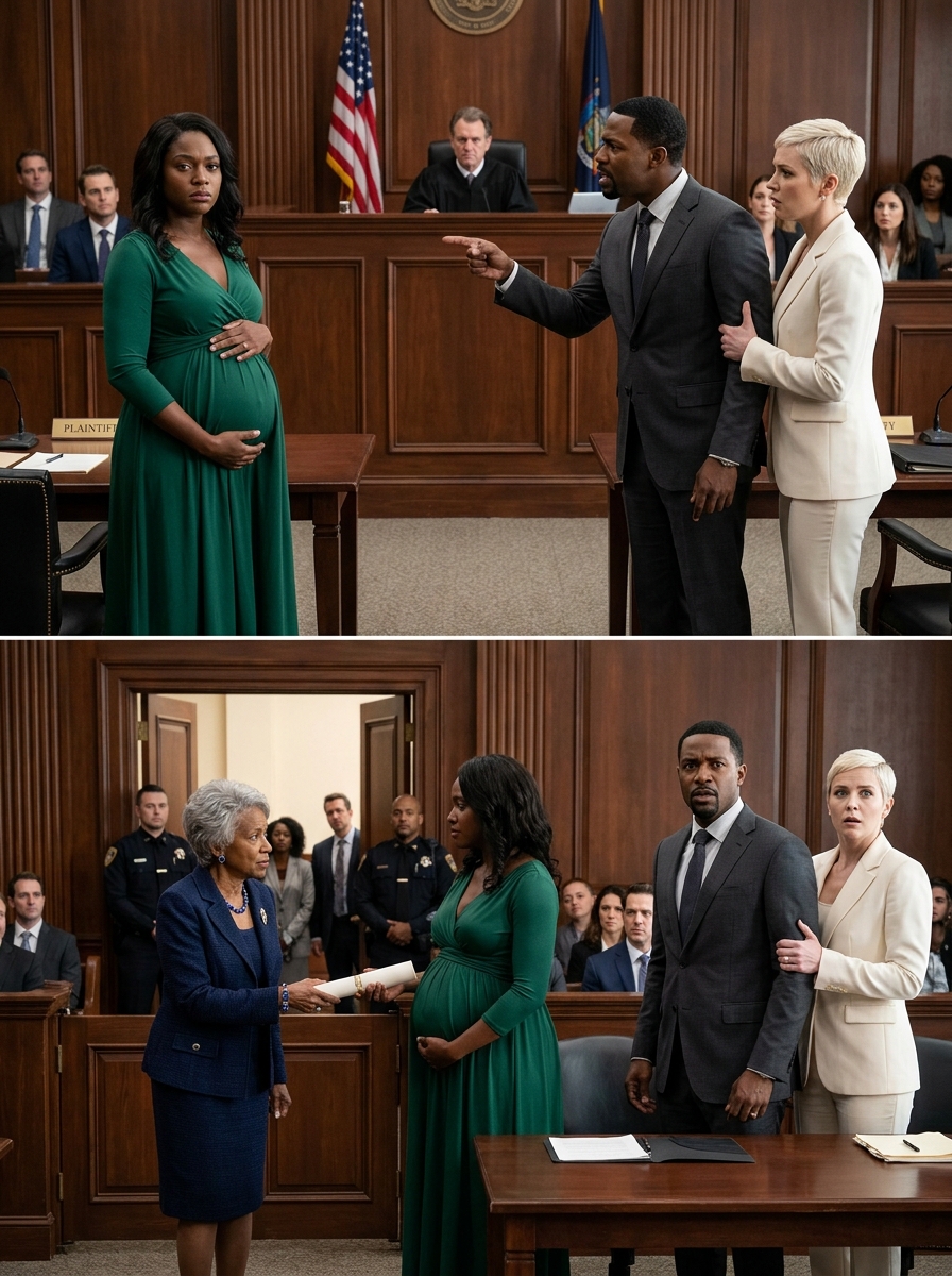 My husband pointed at my eight-month pregnant belly and told the judge, “She has no income and no family support. I demand full custody.” His mistress leaned on his shoulder, already playing the stepmother.