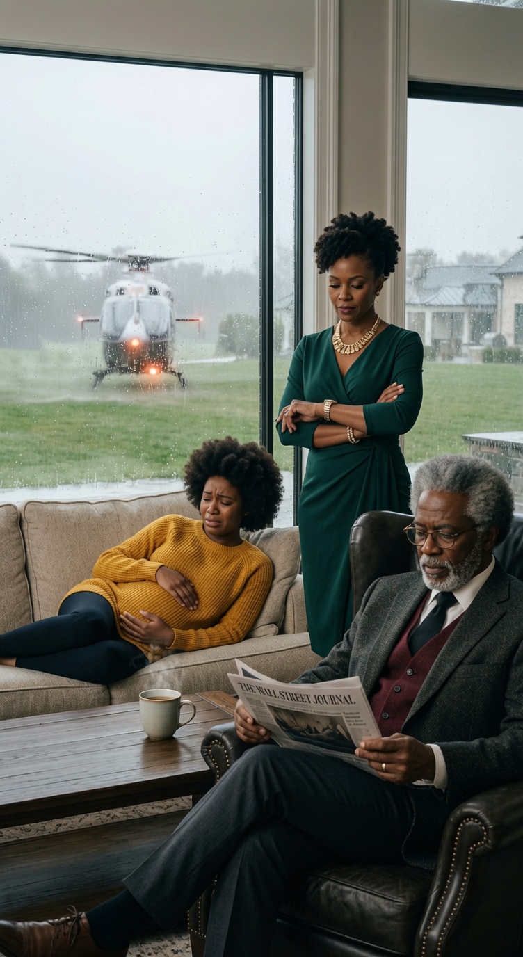 I Never Told My Parents Who My Husband Really Was Because They Always Compared Him To My Sister’s CEO Husband — When I Went Into Early Labor At Their House, My Mother Snapped, “Hurry Up, I Have Dinner Plans With Your Sister,” My Father Kept Reading His Newspaper Instead Of Calling 911… Until A Helicopter Landed
