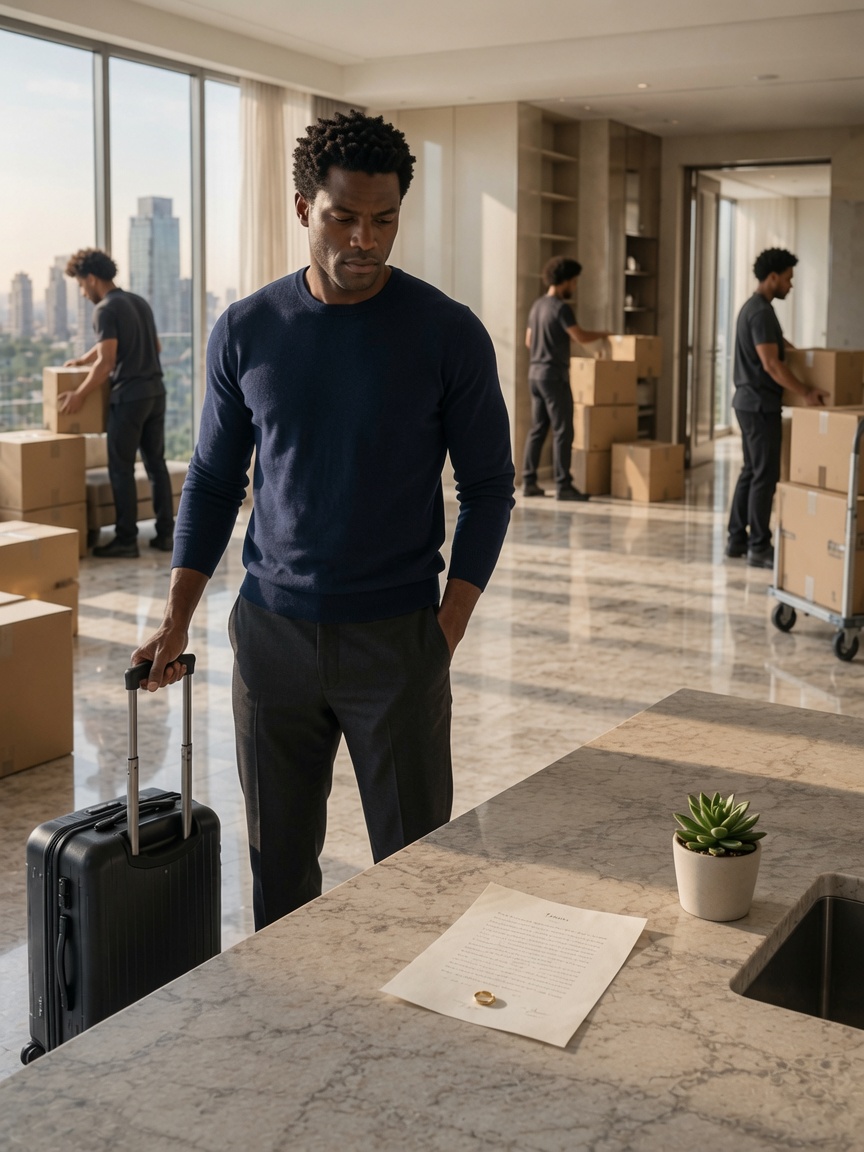 While My Husband Spent A Week In New York Deciding Whether His Mistress Was Worth Destroying Our Marriage For, I Quietly Erased Every Trace Of Myself From Our Home. By The Time He Returned Pretending To Feel Remorse, All That Waited For Him Was My Wedding Ring And A Goodbye Letter Resting On The Marble Counter.