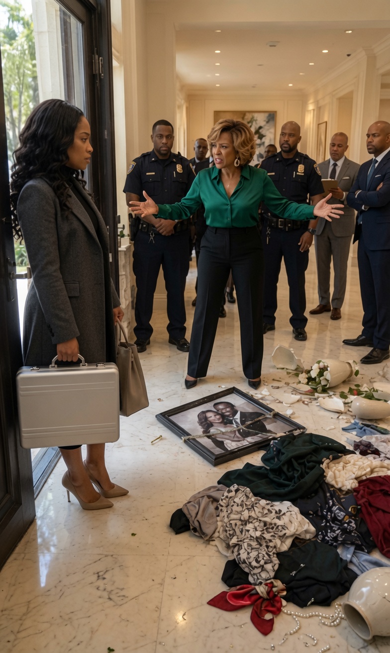 My mother-in-law blocked the doorway of my new apartment and screamed that her son had bought it for her, ordering me to leave. She called me trash—so I took the trash out. And when my husband found out what I did next, he stood there in total sh0ck…