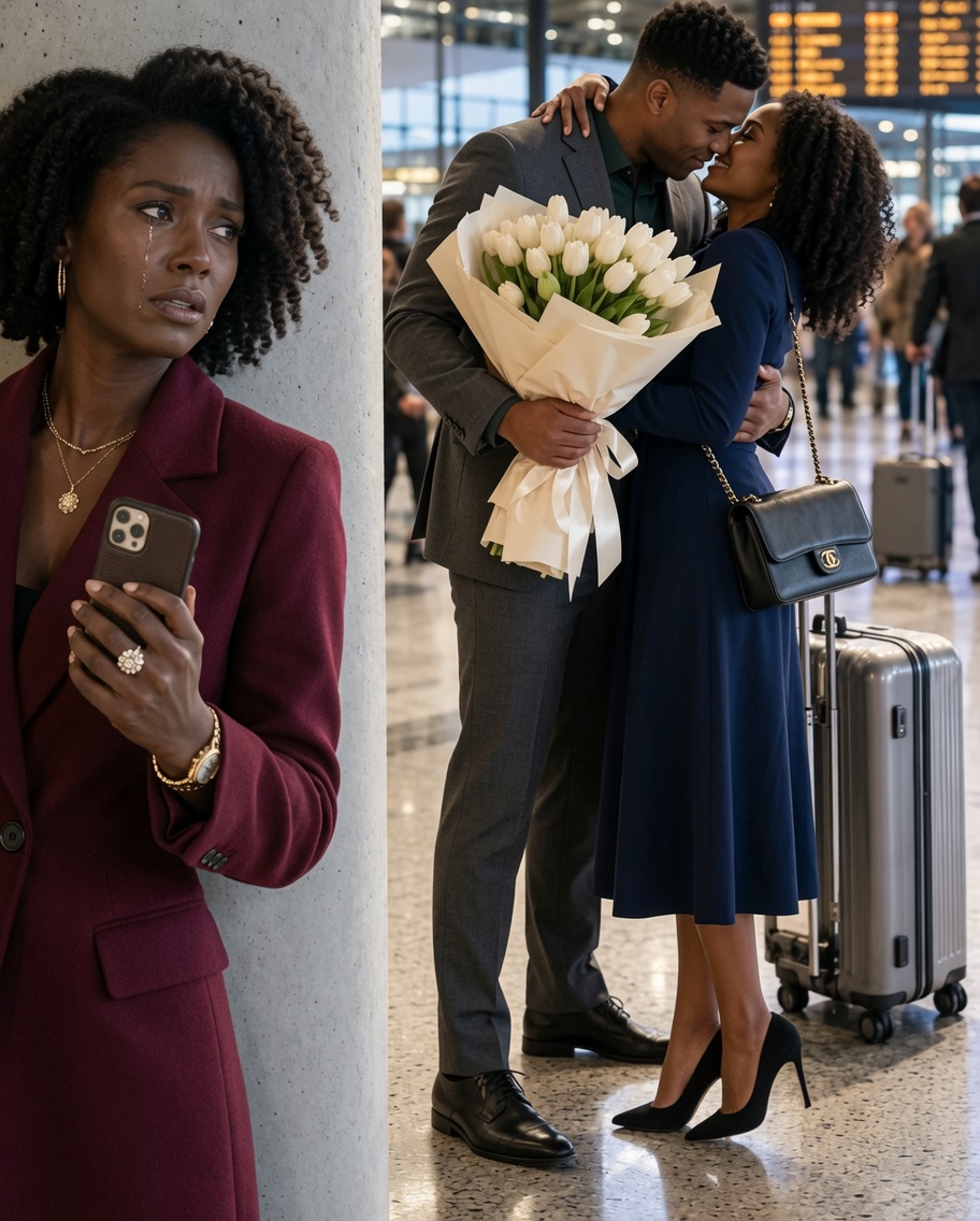 I realized my marriage was over while hiding behind a concrete pillar at airport.