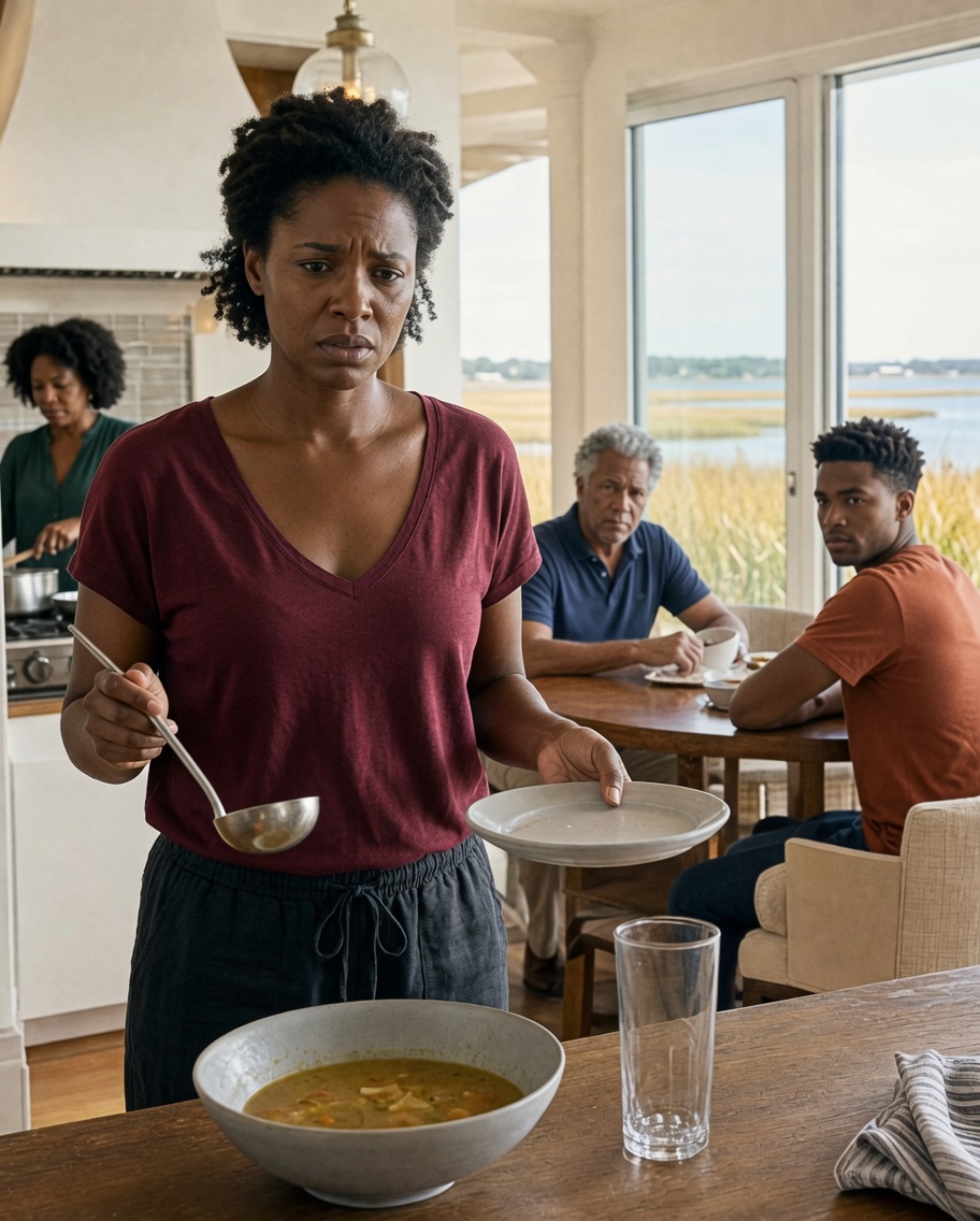 I was serving dinner in my own house when my dad slammed his fist on the table and said that this house was better suited to my half-brother, because he actually had children.