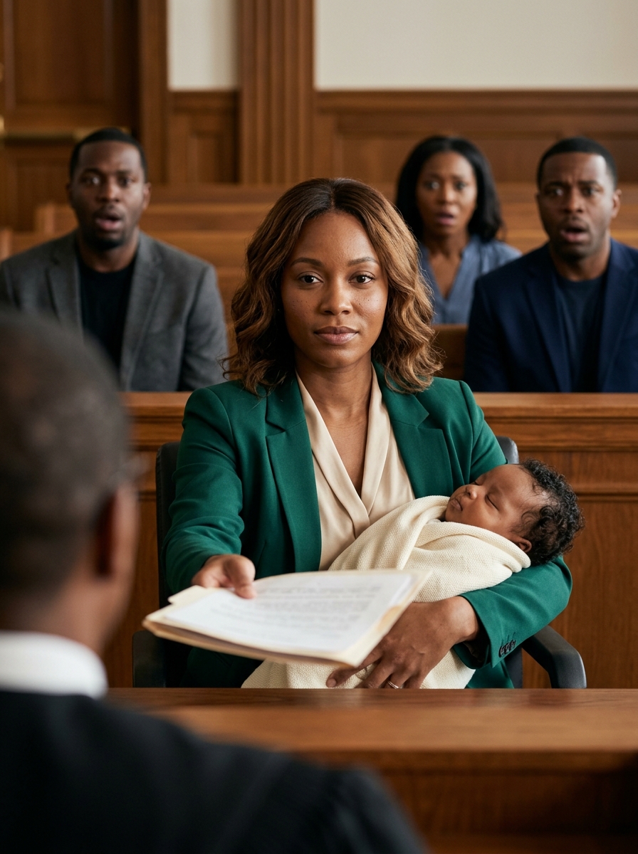 I walked into court holding my newborn son while my husband’s lawyer smiled like I was already defeated.