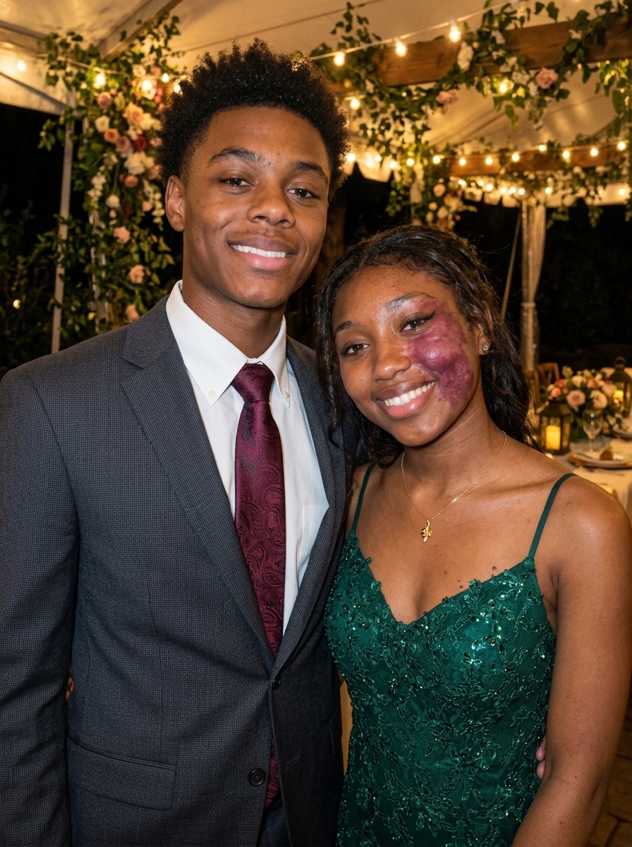 Only one boy asked me to prom since no one else wanted to go with me because of the birthmark on my face — everyone laughed until police officers walked into the gym.