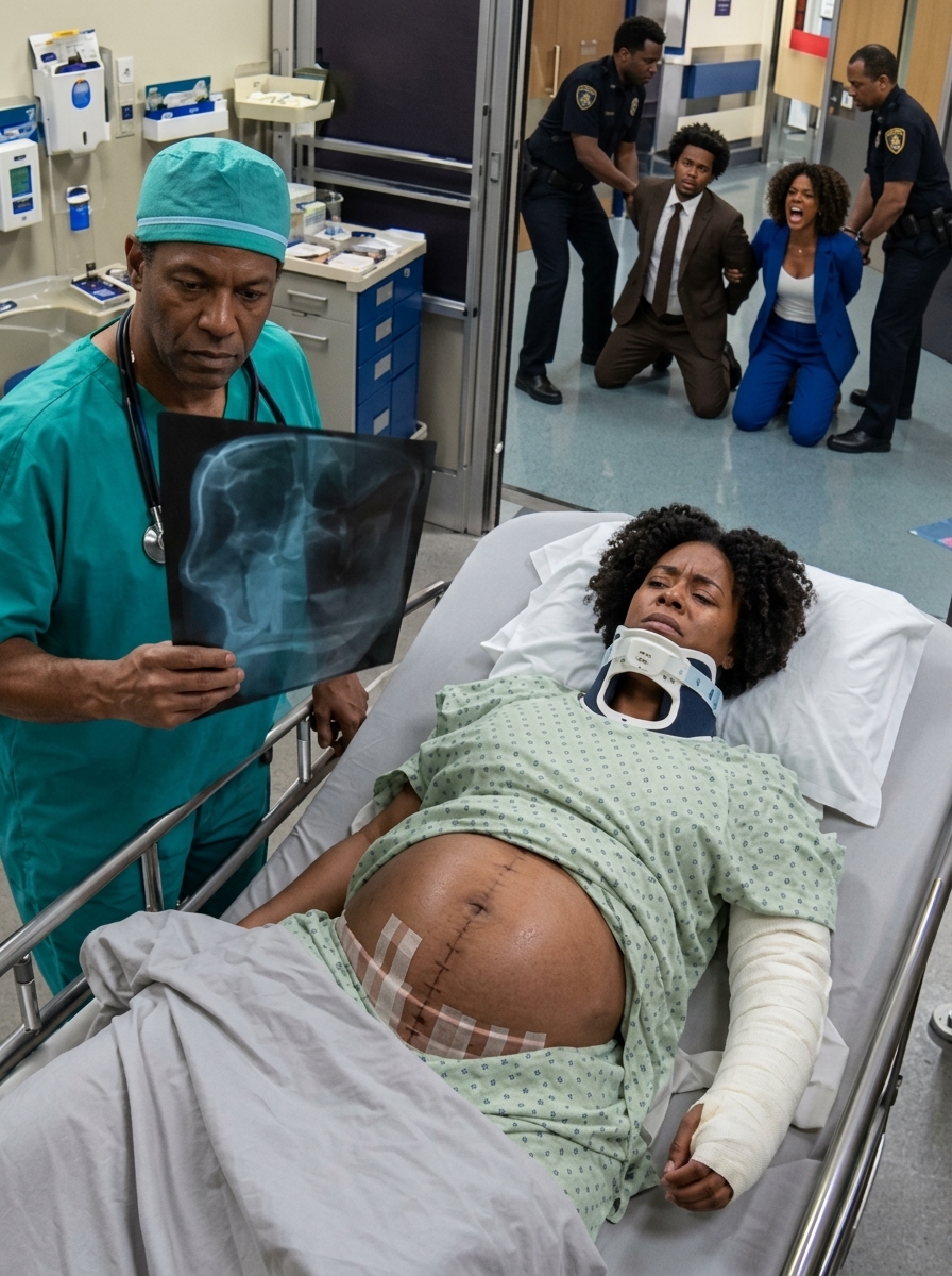 My husband abused me every day. I was 5 months pregnant, fighting internal bleeding and three broken ribs, while my husband wept at my bedside: “She fell down the stairs, Doctor! Please save her!” He expected sympathy. Instead, the surgeon stared at my injuries with cold, piercing eyes. He didn’t ask a single question. He simply looked at my husband, pressed the alarm, and commanded: “Lock the doors. Call the police.” - usnews