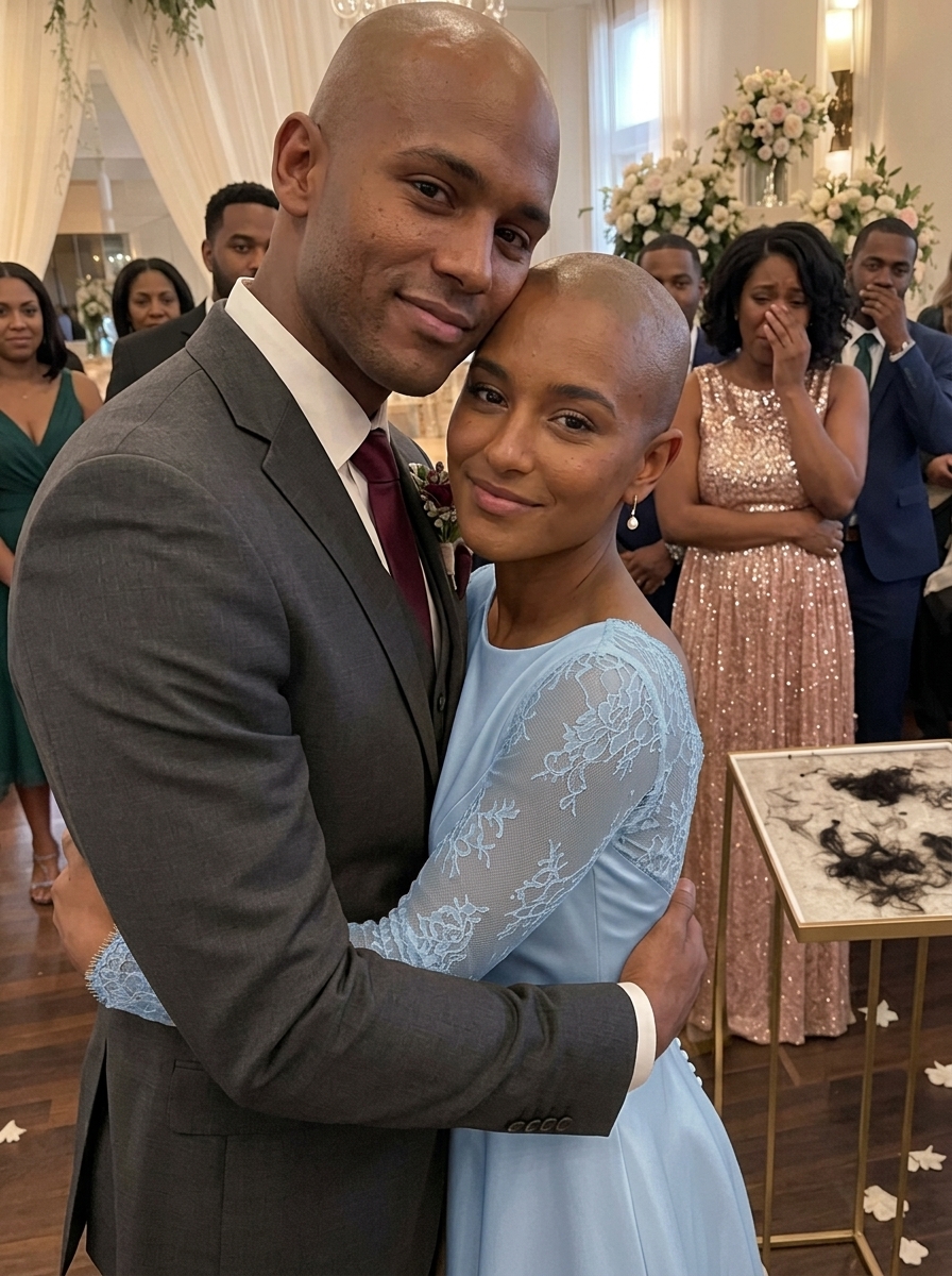 My Husband and I Shaved Our Heads in the Middle of Our Wedding Ceremony — When I Revealed the Real Reason During My Toast, Our Guests Fell Silent Before Breaking Down in Tears