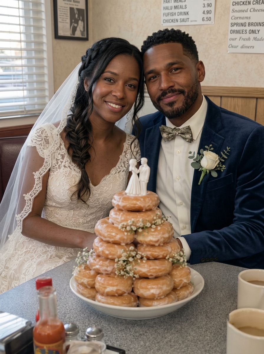 My Wealthy Sister Mocked Our $18 Donut Wedding Cake Nonstop – Then My Husband Gave Her the Final Donut, and What Was Hidden Inside Left Everyone Pale