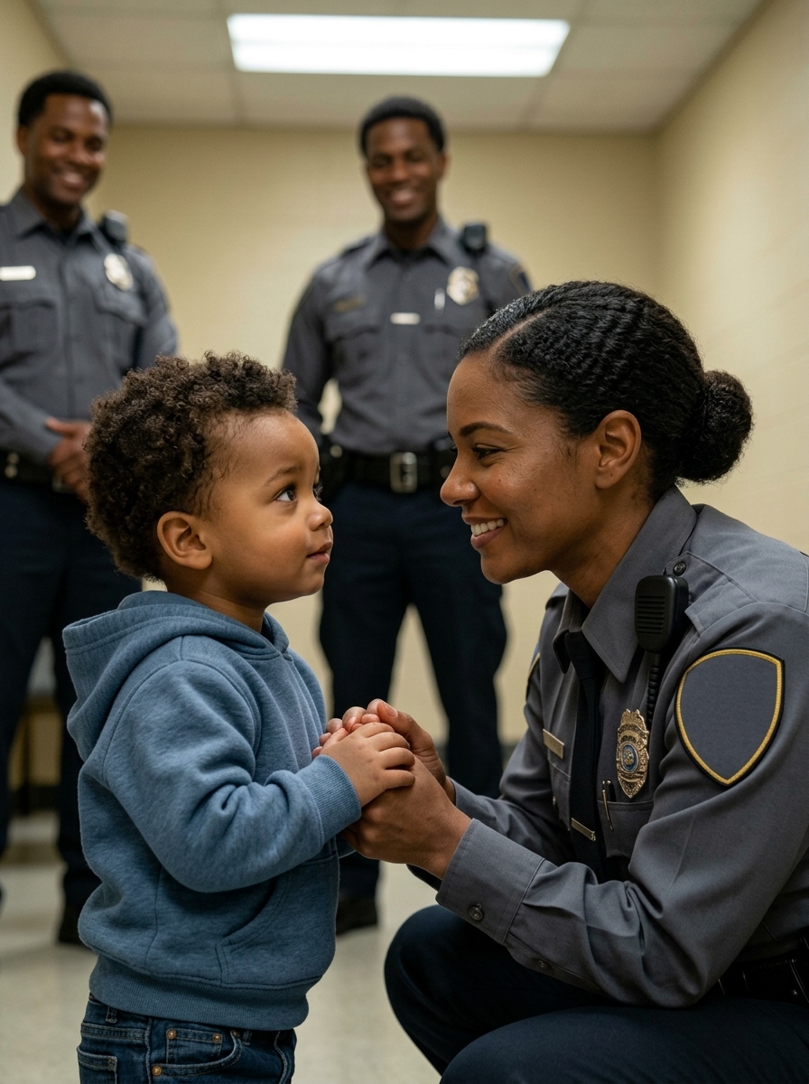 A toddler walked into a police station asking for a female officer—when they discovered why, the truth left everyone in shock