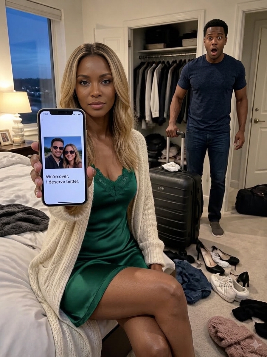 At 2 AM, my husband secretly packed his luggage and slipped out of our bedroom like a thief. Thirty minutes later, he sent me a photo of himself and his mistress at the airport, smiling beside the words, “Goodbye, useless woman! I’ve stripped you of all your assets!” I just chuckled.