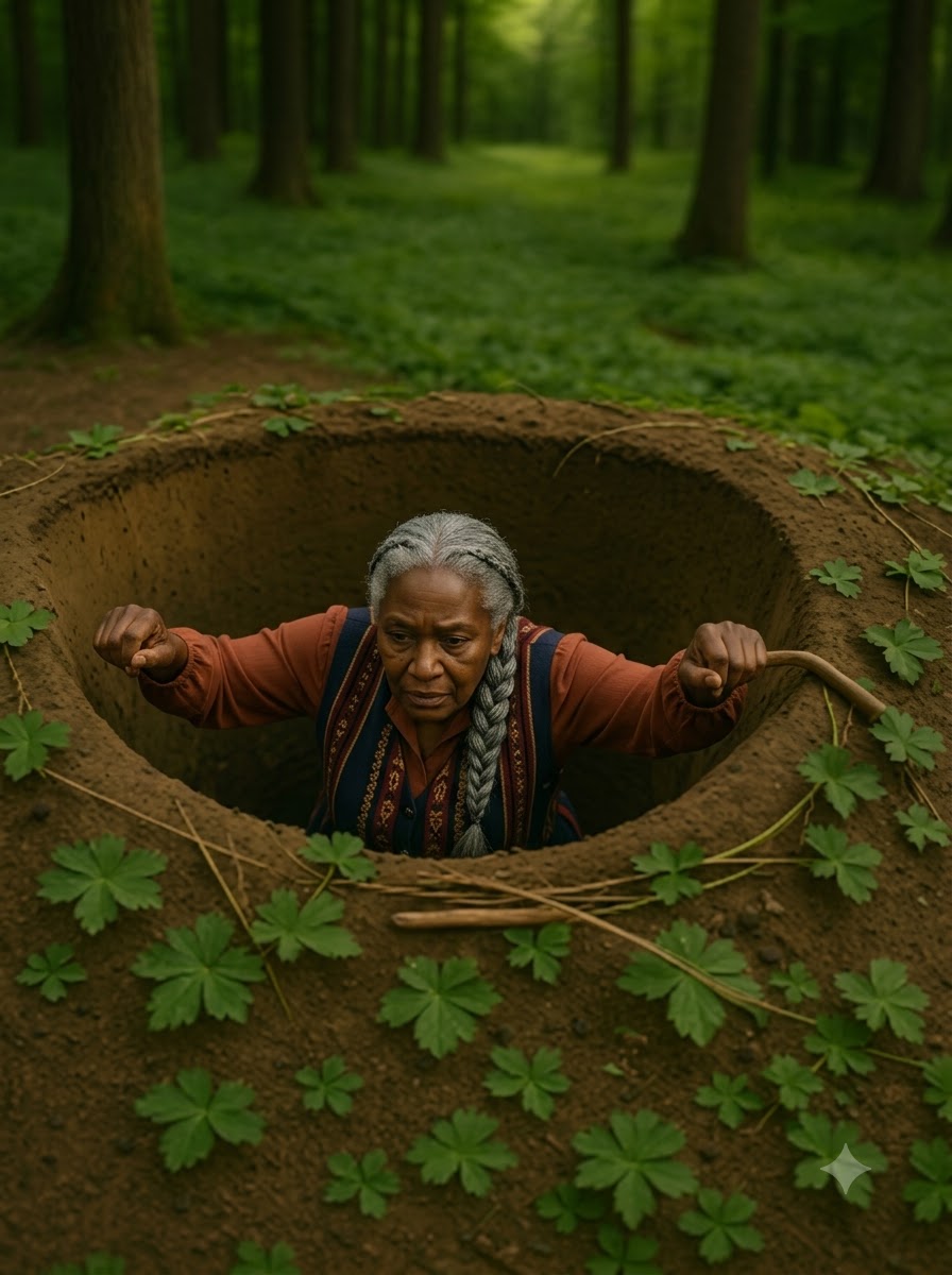 An elderly woman was picking mushrooms in the forest and accidentally fell into a huge hole: she desperately tried to get out until she noticed something scary in the ground.
