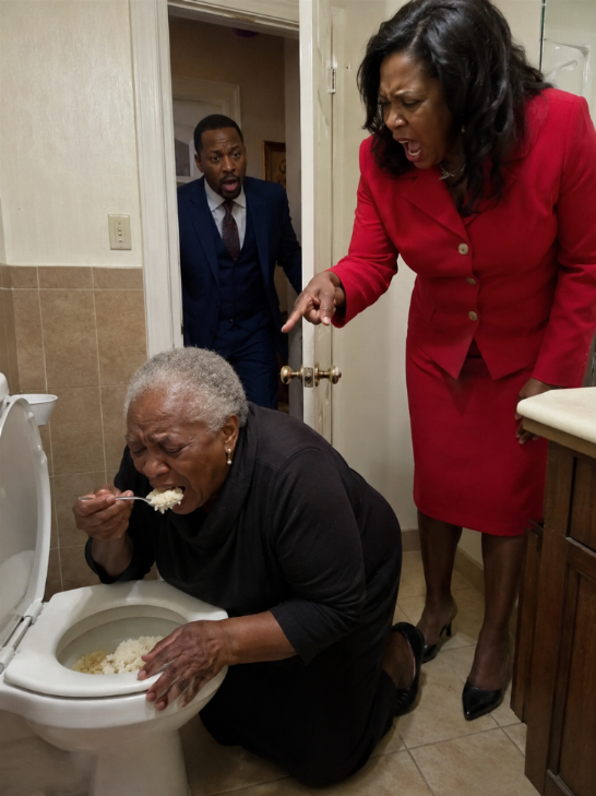 MILLIONAIRE CAME HOME EARLY AND FOUND HIS WIFE FORCING HIS ELDERLY MOTHER TO EAT FROM A TOILET
