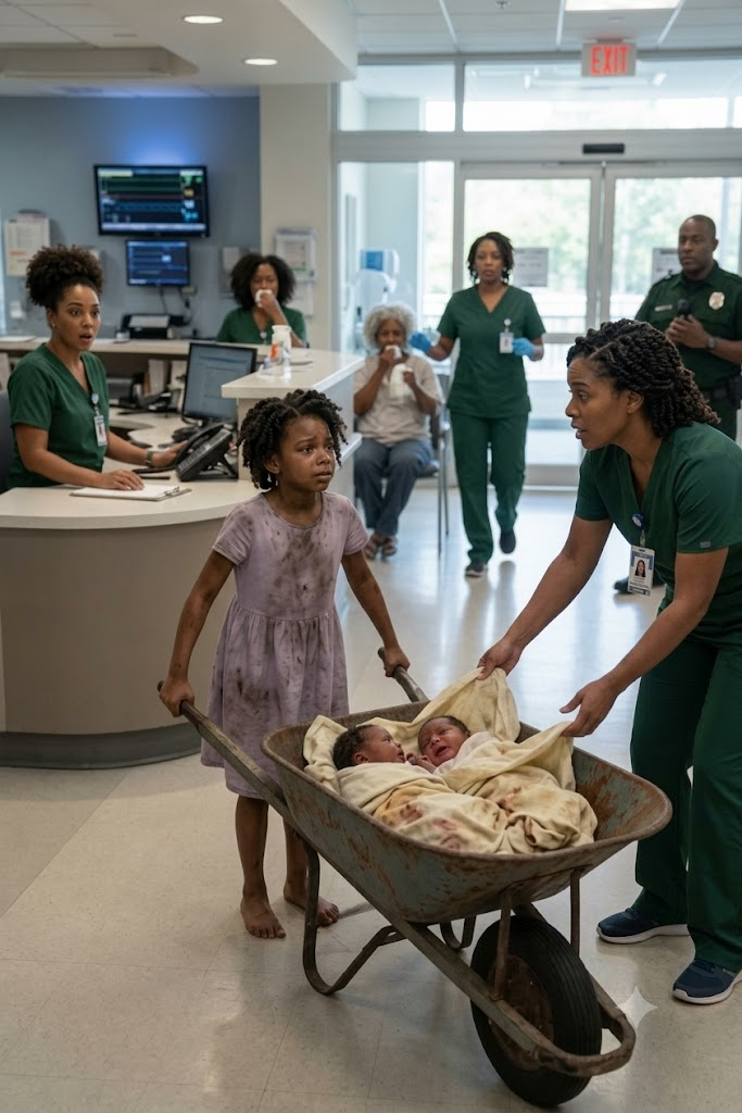 A Barefoot Girl Walked Into the ER Pushing a Wheelbarrow Full of Newborns — What Police Found Beside Her Mother Left Everyone Stunned