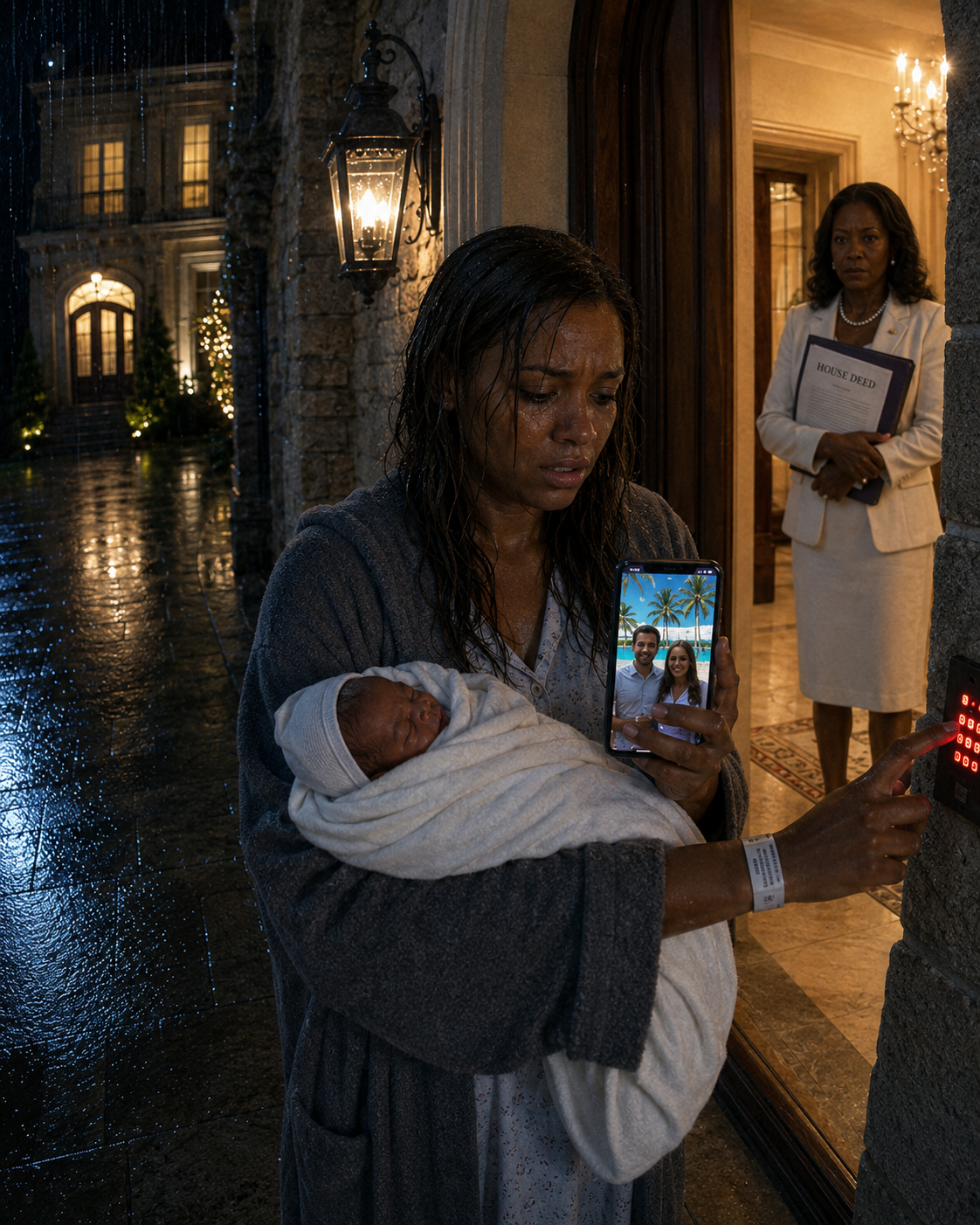 My husband locked me and our newborn outside in the rain — and didn't know I was the only name on the deed.