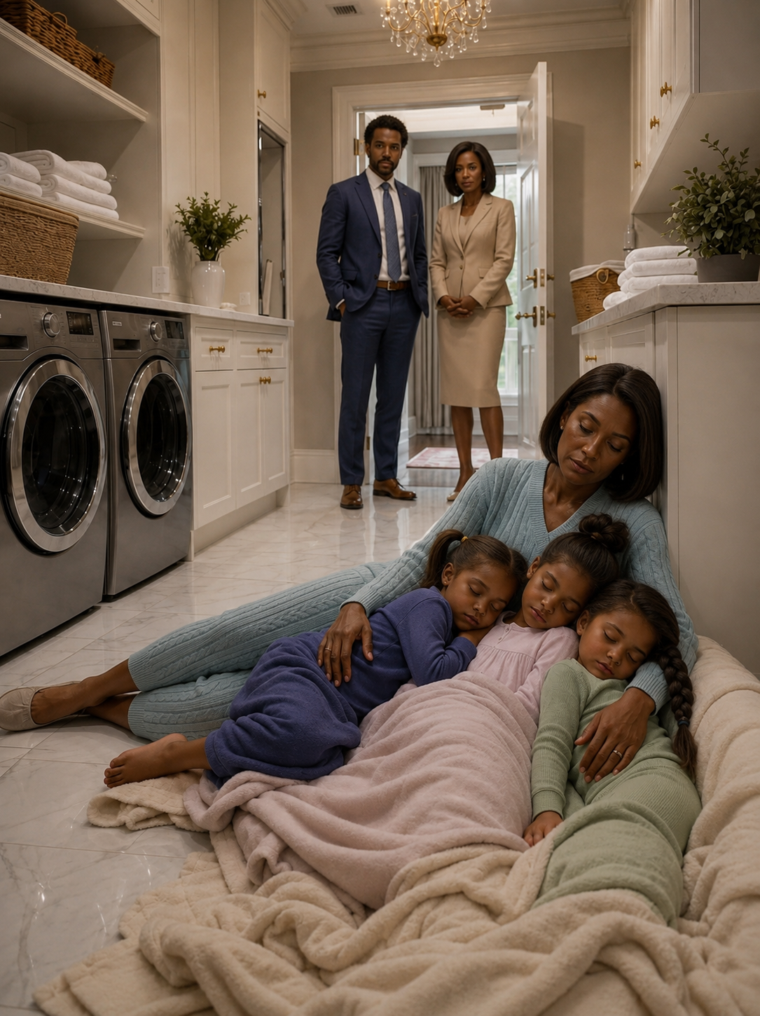 After My Husband Passed Away My Mother-in-Law Took Our Home, Forced Me and My Three Daughters to Sleep Beside the Laundry Room, and Said I Was Worthless Because I Hadn't Given Birth to a Son—She Never Expected the Billionaire Who Watched Her Humiliate Me in Front of 40 Charity Donors to Wrap His Jacket Around My Girls and Say, "You're Coming Home With Me"