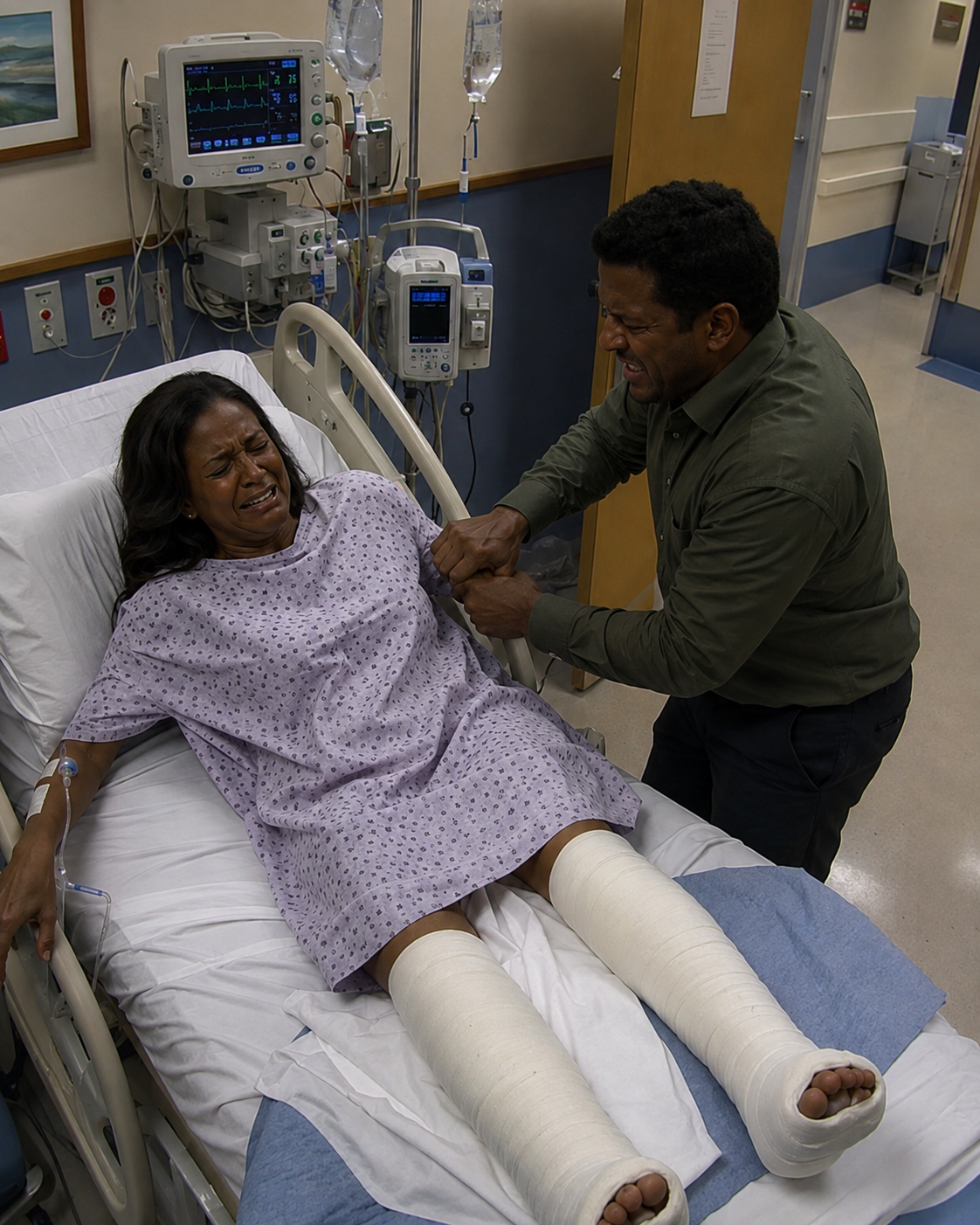 My Husband Tried to Drag Me From a Hospital Bed After My Crash