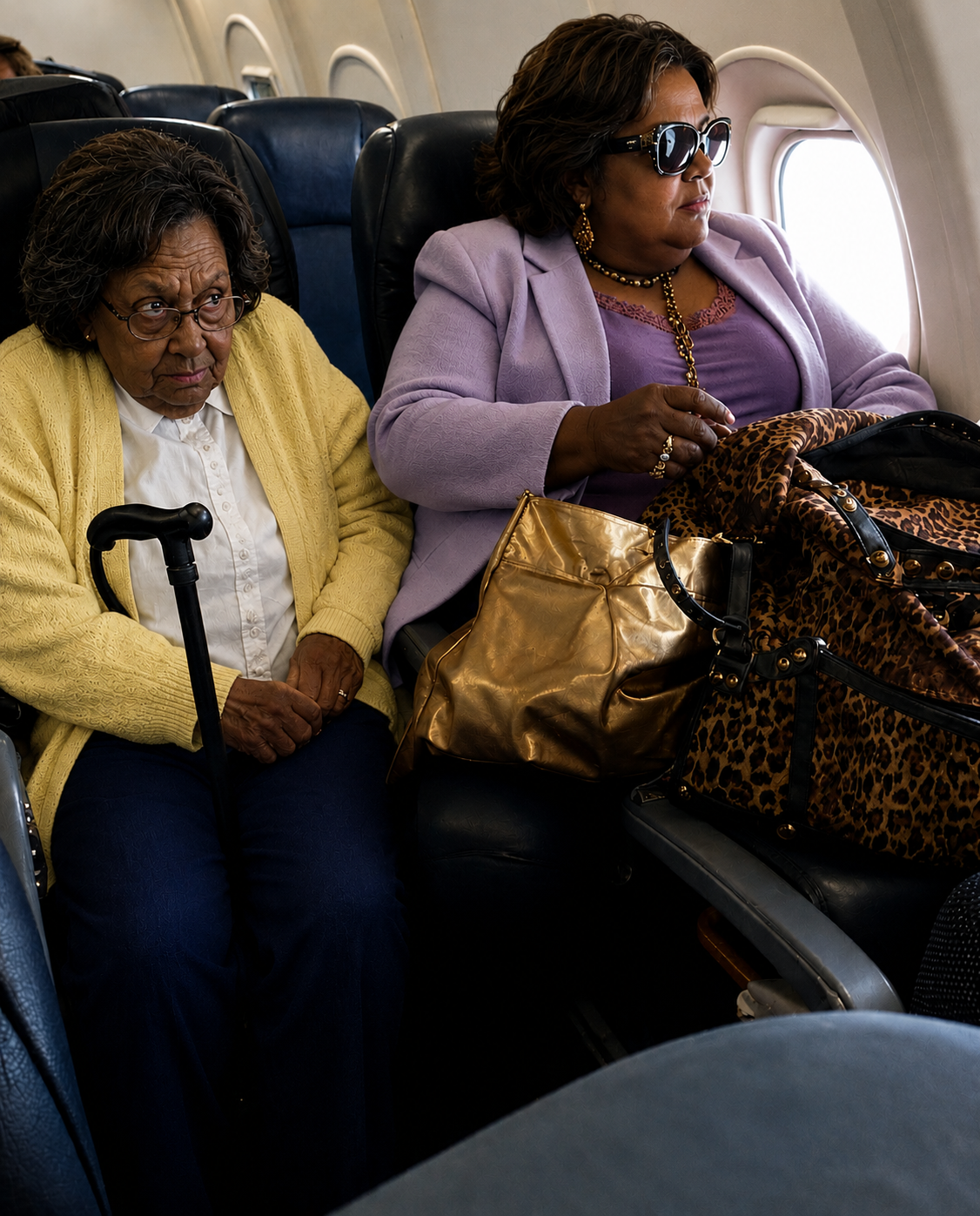 A Woman on the Plane Took up Half of My 86-Year-Old Grandmother's Seat – Five Minutes Later, Karma Struck Her Hard