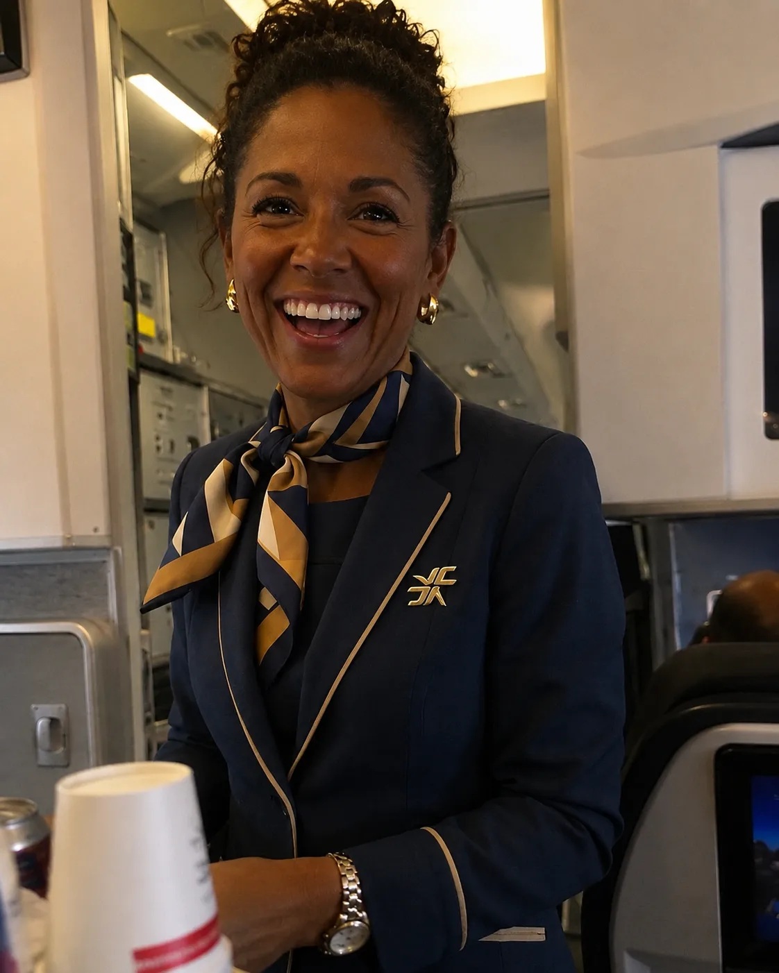 On Our Anniversary I Flew on My Flight Attendant Wife's Flight to Surprise Her — Then the Pilot's Announcement Left Me Frozen