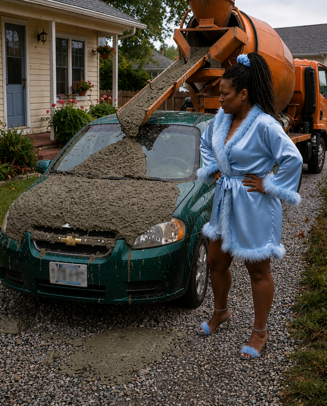 My Neighbor Covered My Car in Concrete for "Blocking Her Lake View" — Then My 8-Year-Old Daughter Wiped the Smile off Her Face