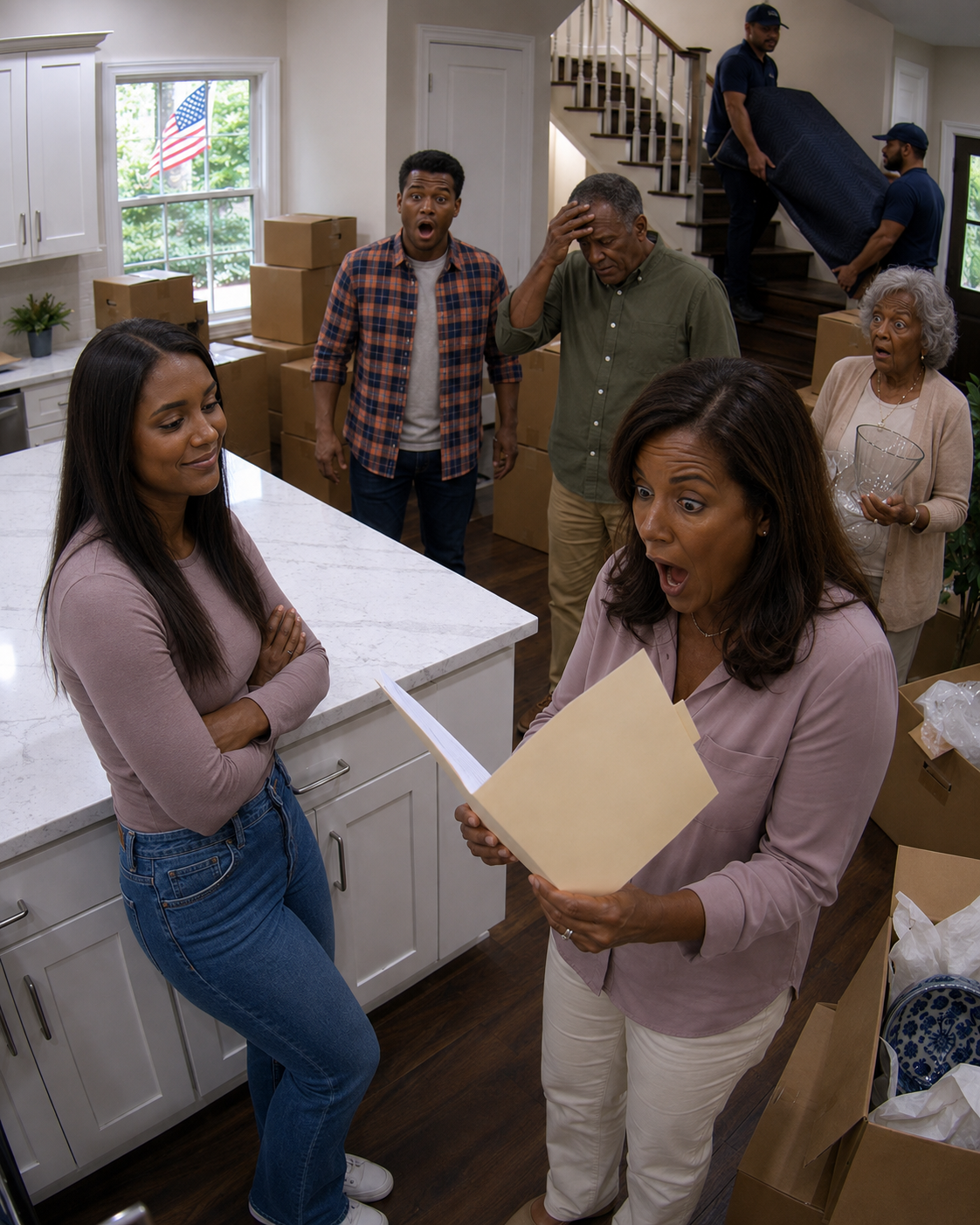 I secretly bought a $1 million house; moving day, the sight waiting inside stopped me cold — my brother's wife had already claimed it as her own, and when she finally understood the truth, she screamed "Wait a minute!"
