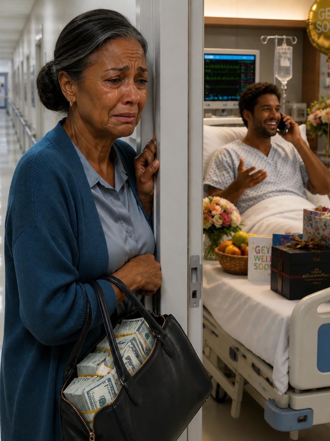 I Arrived at the hospital with a $200 million winning lottery ticket hidden in my purse, ready to change my only son's life forever — until I heard him say, through the door, "Mom always fixes everything for me." I never walked in. I turned off my phone instead and started digging into every debt sitting under my own name. What I found there changed our whole family for good.