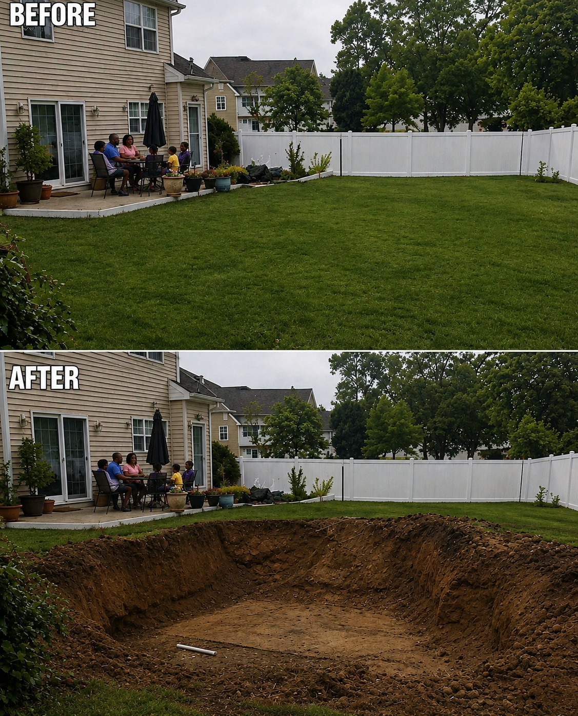 My Tenants Dug a Huge Hole in My Backyard Without Asking — I Was About to Call the Authorities Until I Saw Metal Sticking Out of the Bottom