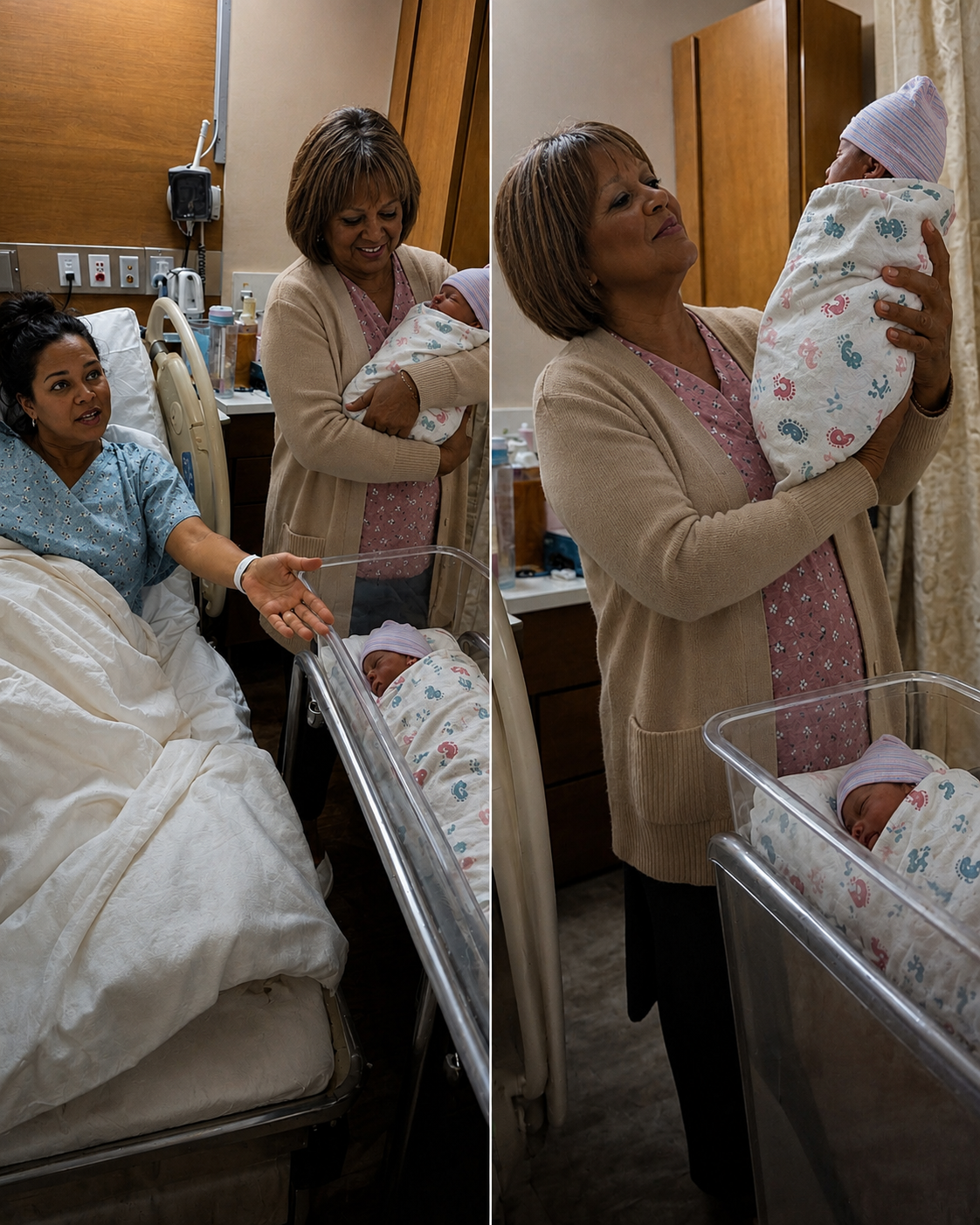 Only the Boy Matters My Mother-in-Law Whispered as She Pushed My Twin Daughter's Bassinet Away — What My Nurse Did Next Silenced the Whole Room