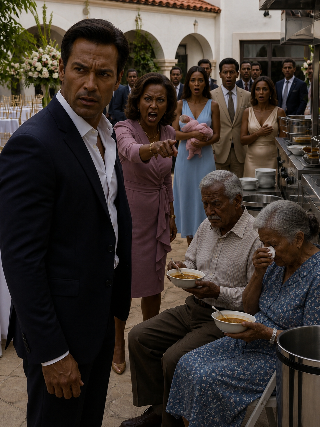 During my babys lavish first birthday, I watched my mother pour cold soup over my in-laws' plates and hiss, "Eat fast and get out." In front of three hundred guests, I said one sentence, took their hands, and walked out — never letting on that by midnight I'd freeze eighteen million dollars in family money and open an investigation that would blow my own family apart.