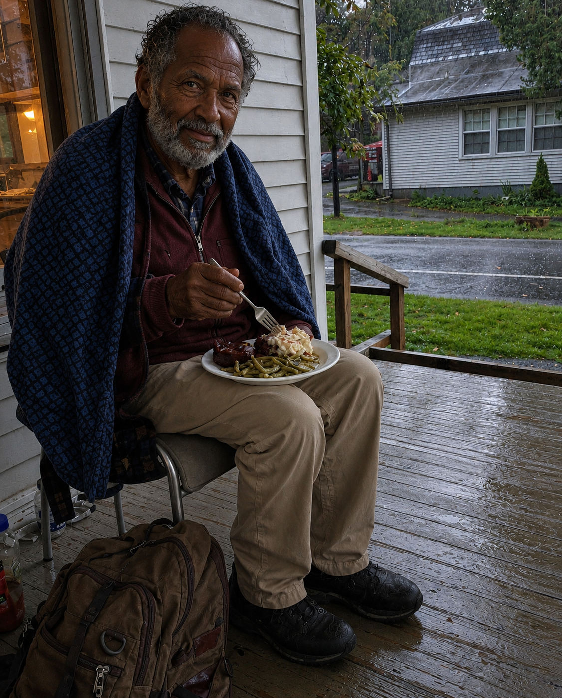 I Let a Homeless Old Man Sleep on My Porch During a Storm — What He Left Under My Doormat Brought Me to Tears