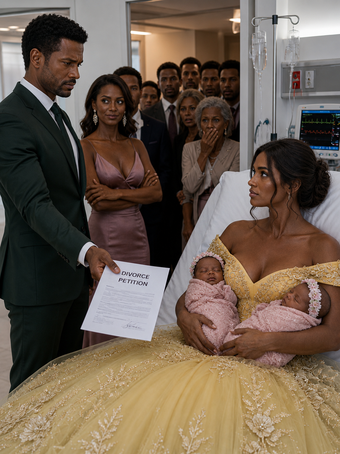 My husband and his mistress walked into my hospital room three days after our twins were born and offered me a check to disappear. His whole family stood there, sure I'd finally broken. I signed without a word and walked out with my sons that same night — but none of them knew I'd spent six months getting ready for that exact signature.