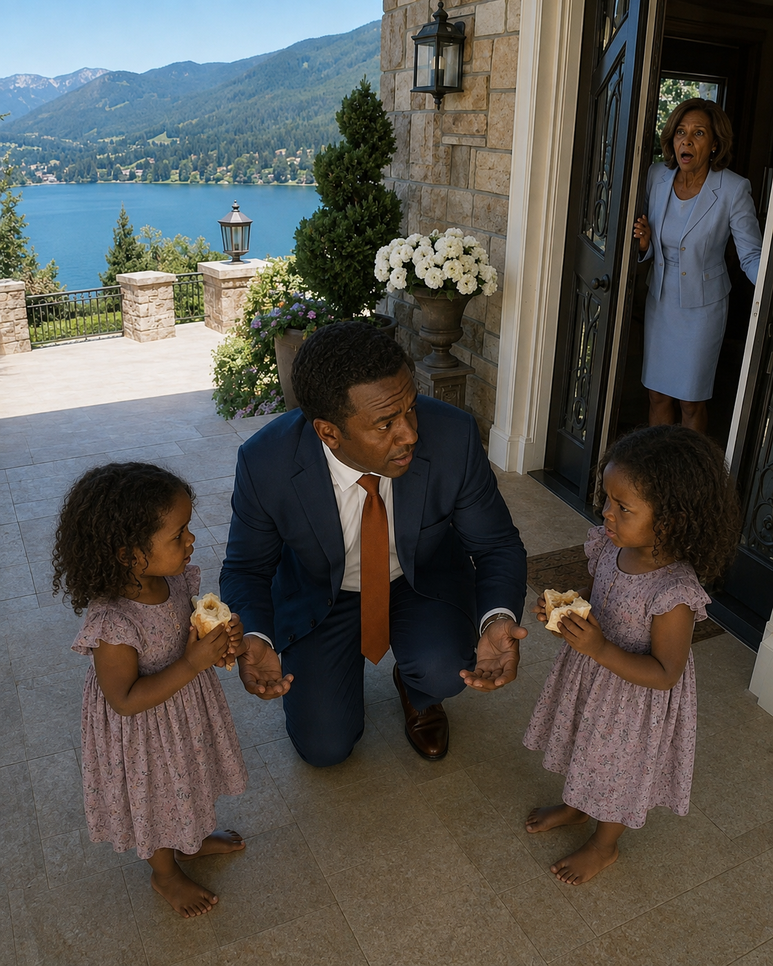 The Millionaire Found Twin Girls at His Late Wife's Lake House — Then a Message Hidden in a Bread Roll Exposed a Secret That Would Break His Family Apart