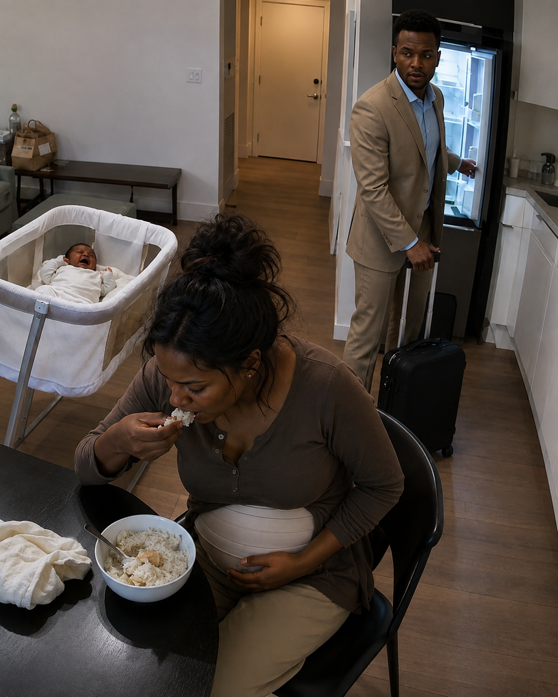 I Came Home Unexpectedly on New Year's Eve to Surprise My Wife and Meet Our Newborn Son — Instead I Found Her Starving in a Freezing Apartment While My Mother Vanished With Every Dollar I'd Sent