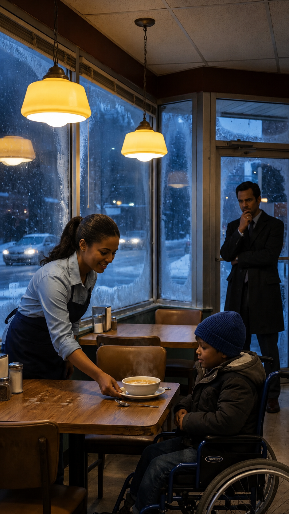 Billionaire Dad Watches Waitress Feed His Disabled Son – And Changes Her Life Forever!