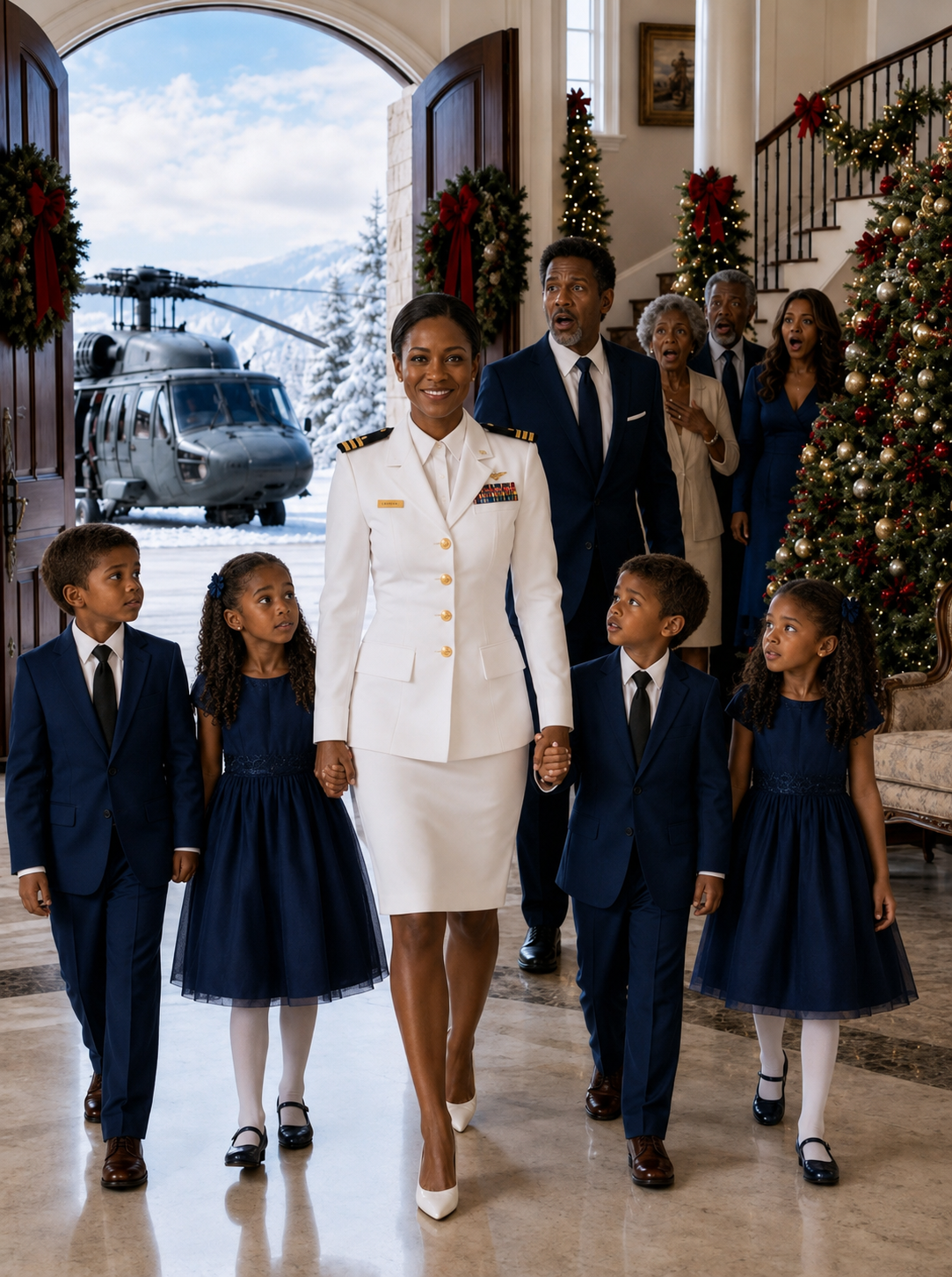 My Ex-Husband Invited His "Childless" Former Wife to Christmas Dinner at His Family's Estate, Fully Convinced Everyone Would Finally See the Lonely Woman He'd Left Behind — He Expected Me to Show Up Alone, Never Imagining a Military Helicopter Would Land on His Family's Lawn With Me Stepping Out Behind Four Eight-Year-Old Boys Who Had His Exact Eyes
